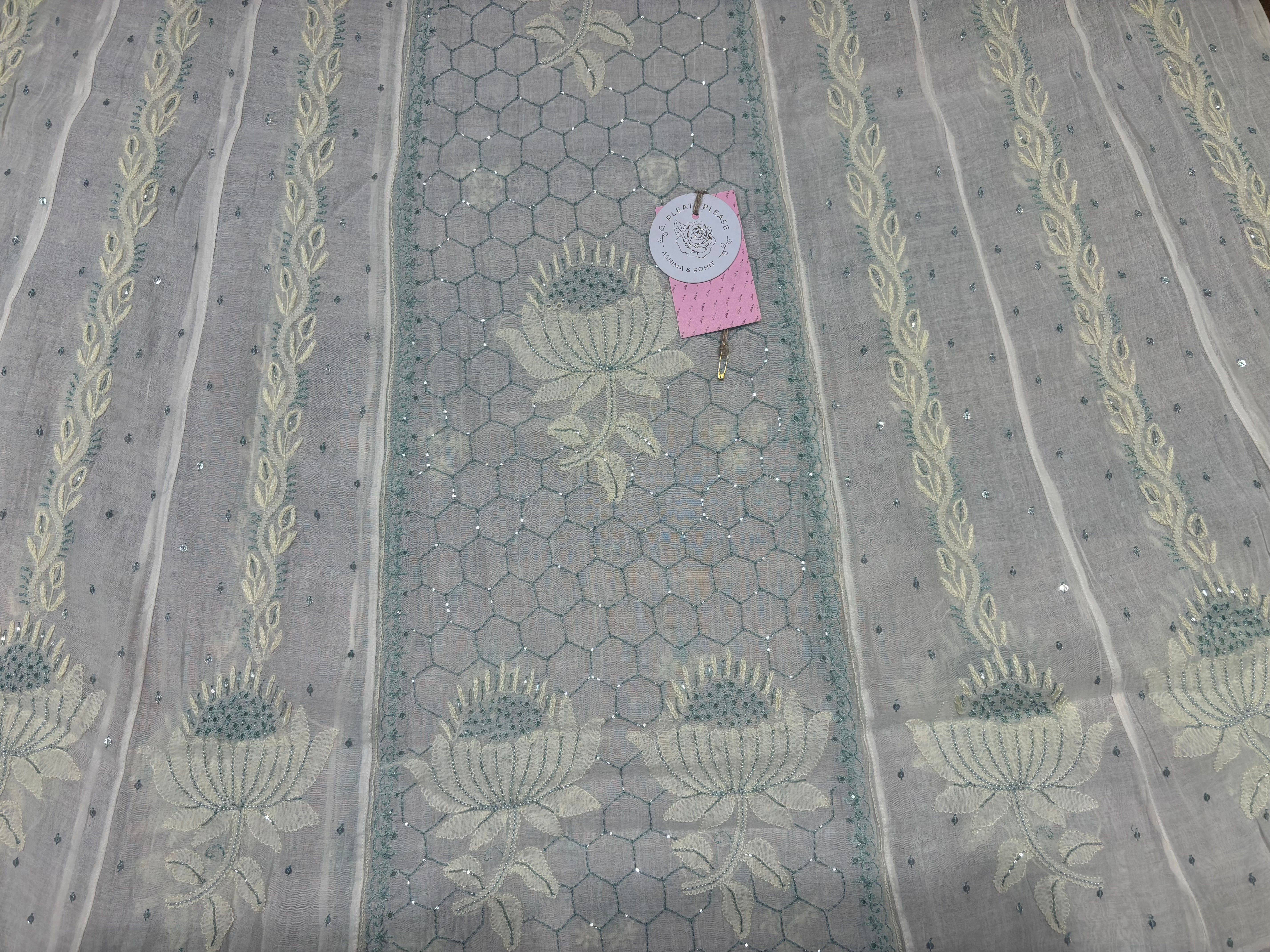 Dyeable Chanderi Mul Chikankari Anarkali & Dupatta Set