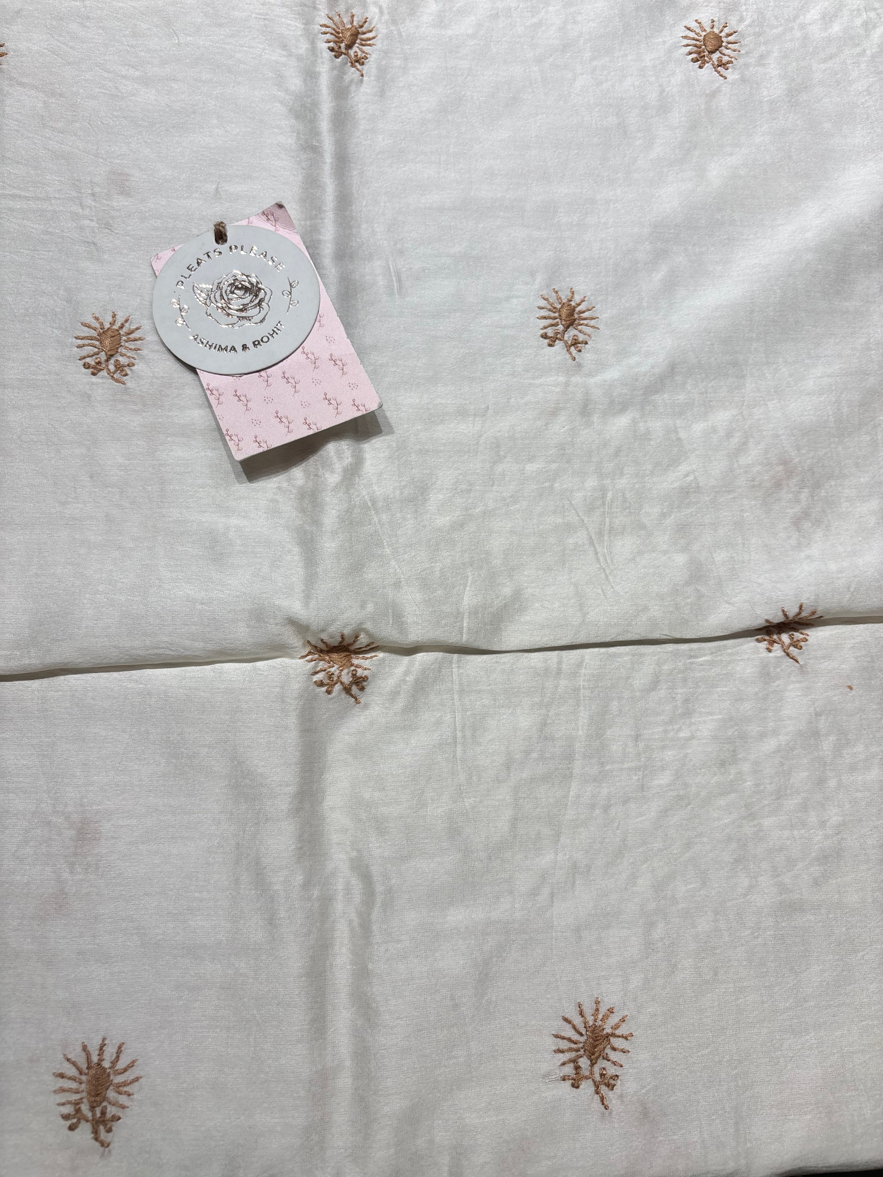 Dyeable Chanderi Silk Chikankari Men’s Kurta
