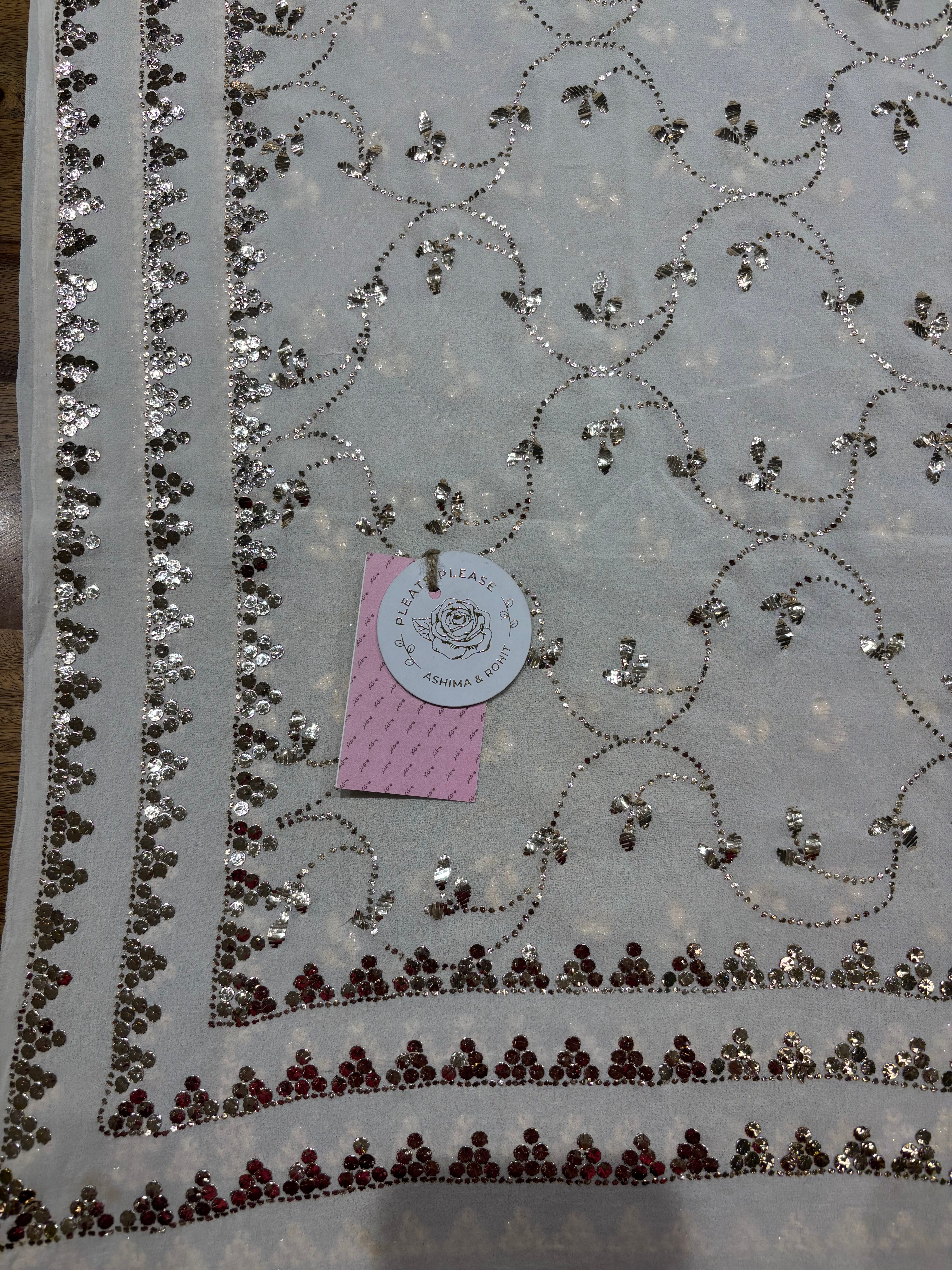 Dyeable Pure & Premium Georgette Mukaish Dupatta