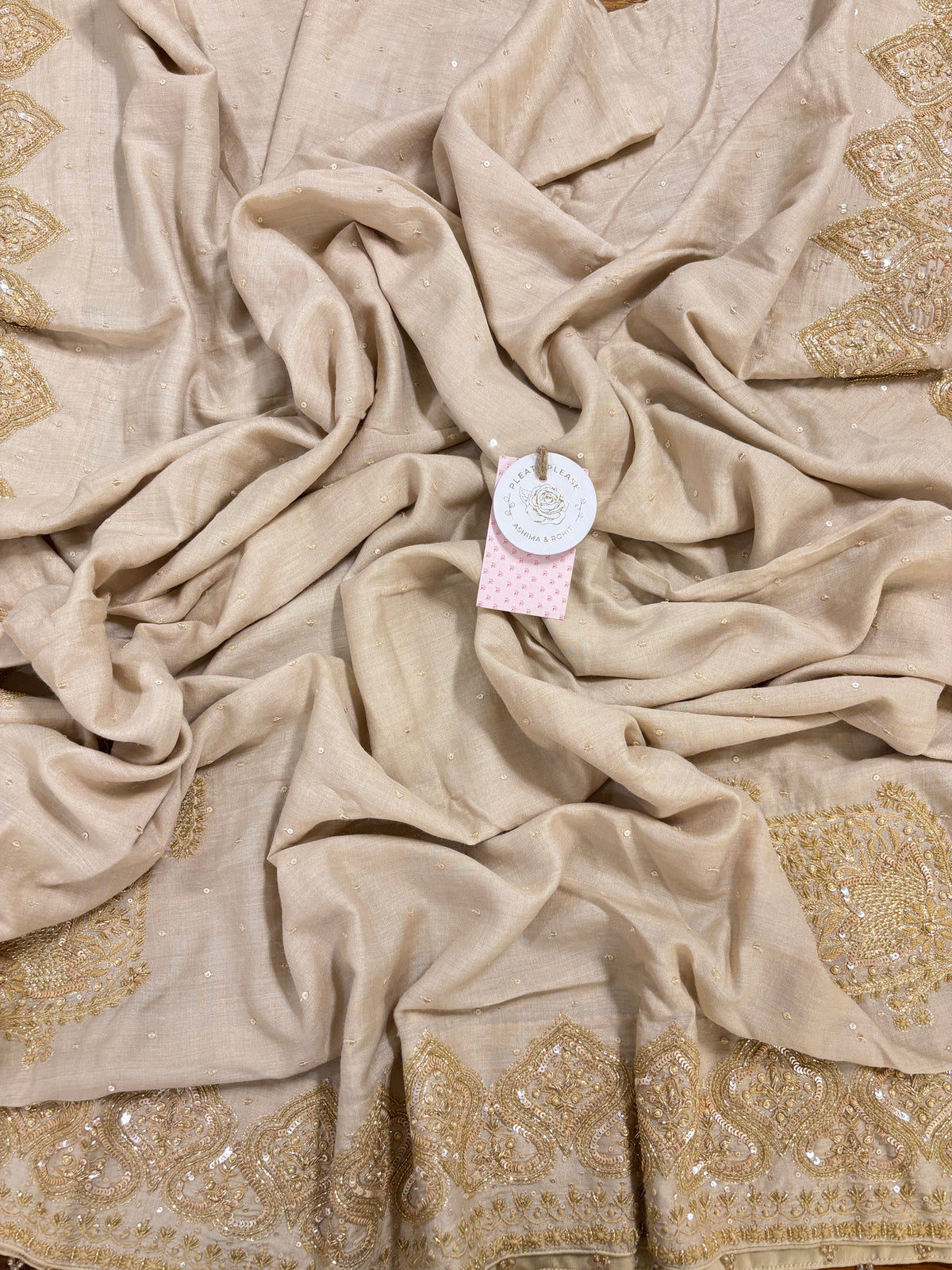 Dyeable Pure & Premium Monga Silk Chikankari A-Line Kurta & Dupatta
