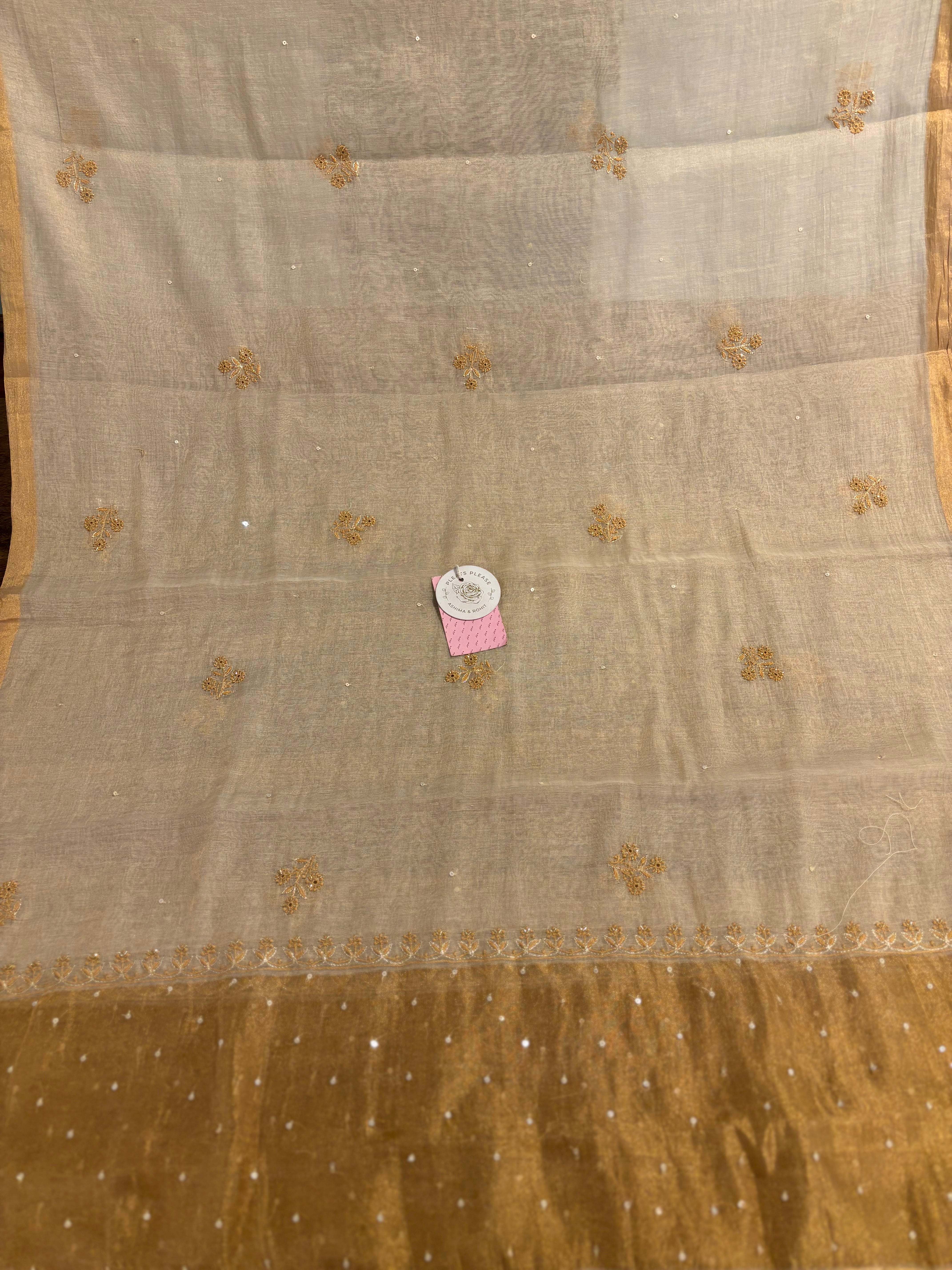 Dyeable Pure Tissue Chikankari Kurta & Dupatta