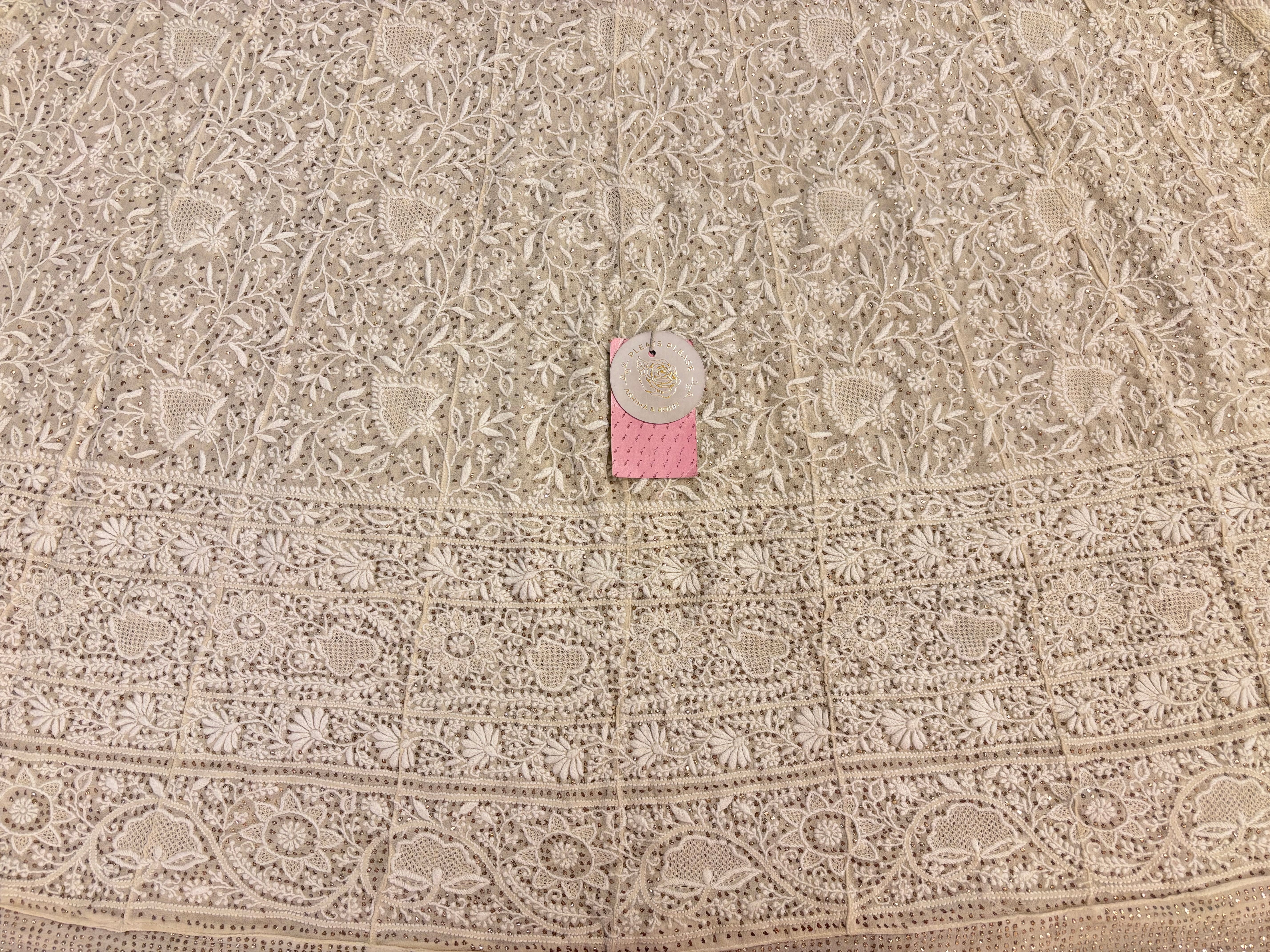 Dyeable Pure & Premium Mukaish & Chikankari A-Line Anarkali & Dupatta Set