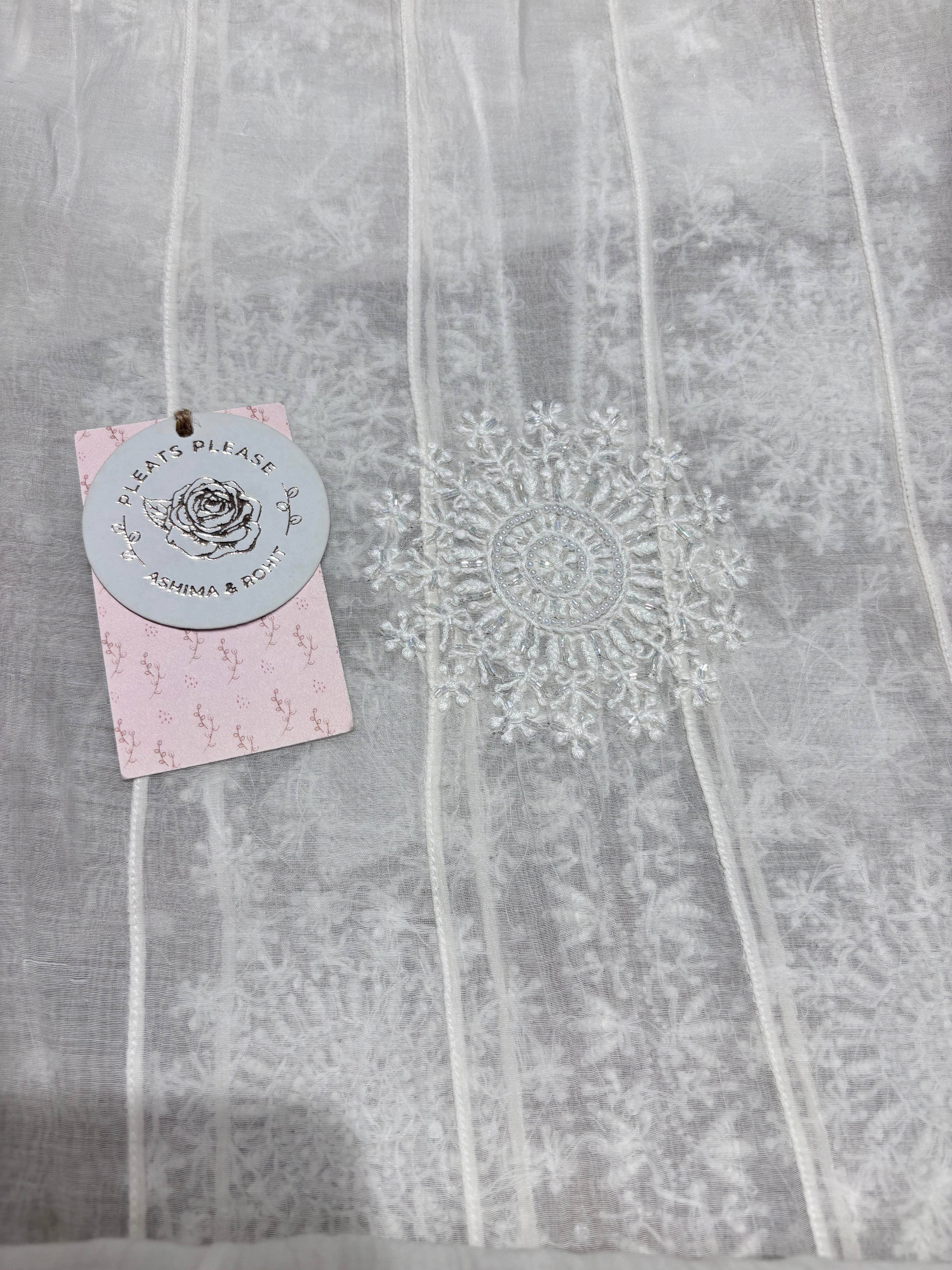 Dyeable Chanderi Mul Chikankari Anarkali & Dupatta Set