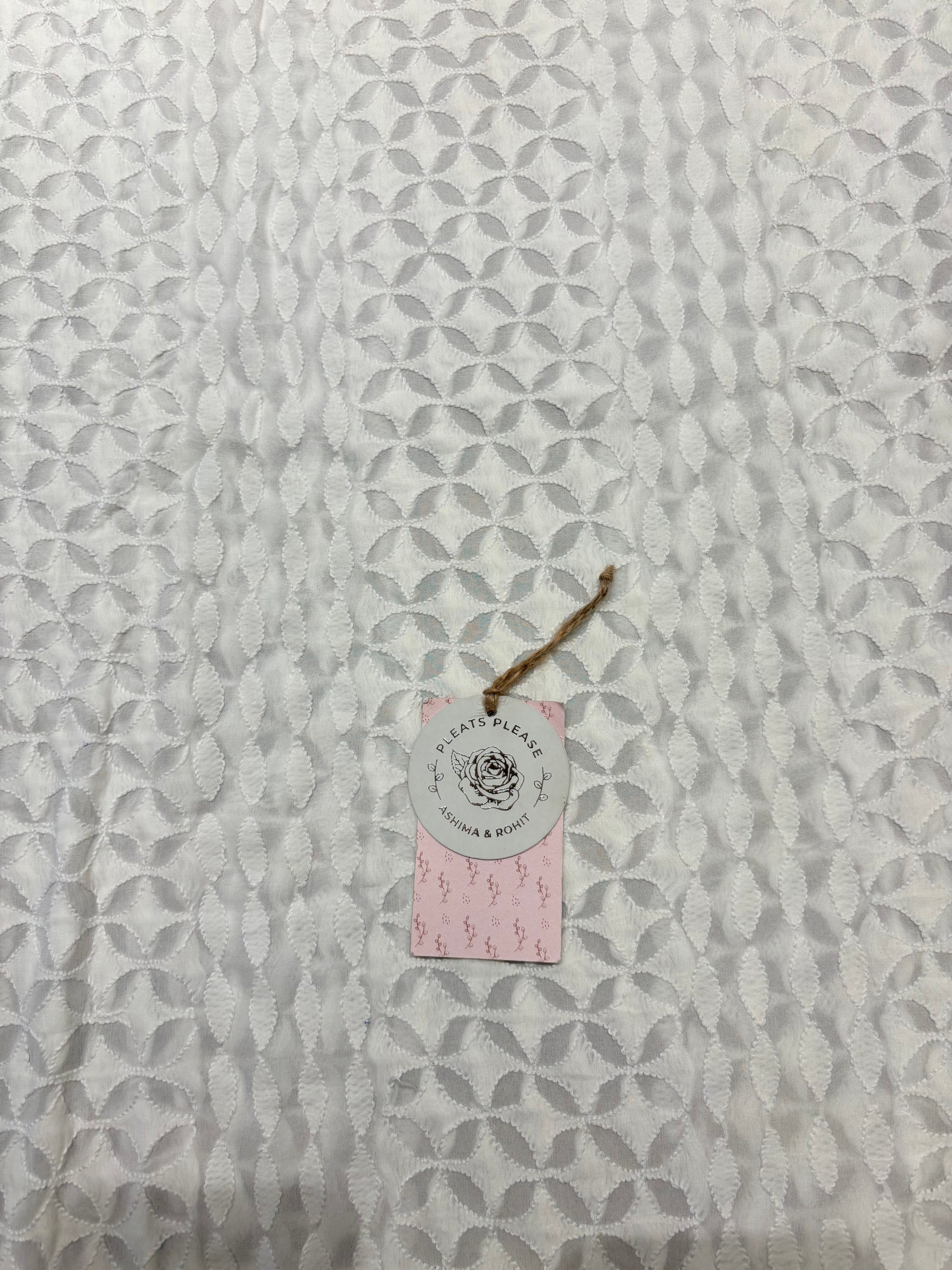 Dyeable Pure and Premium Georgette Chikankari Men’s Kurta Fabric