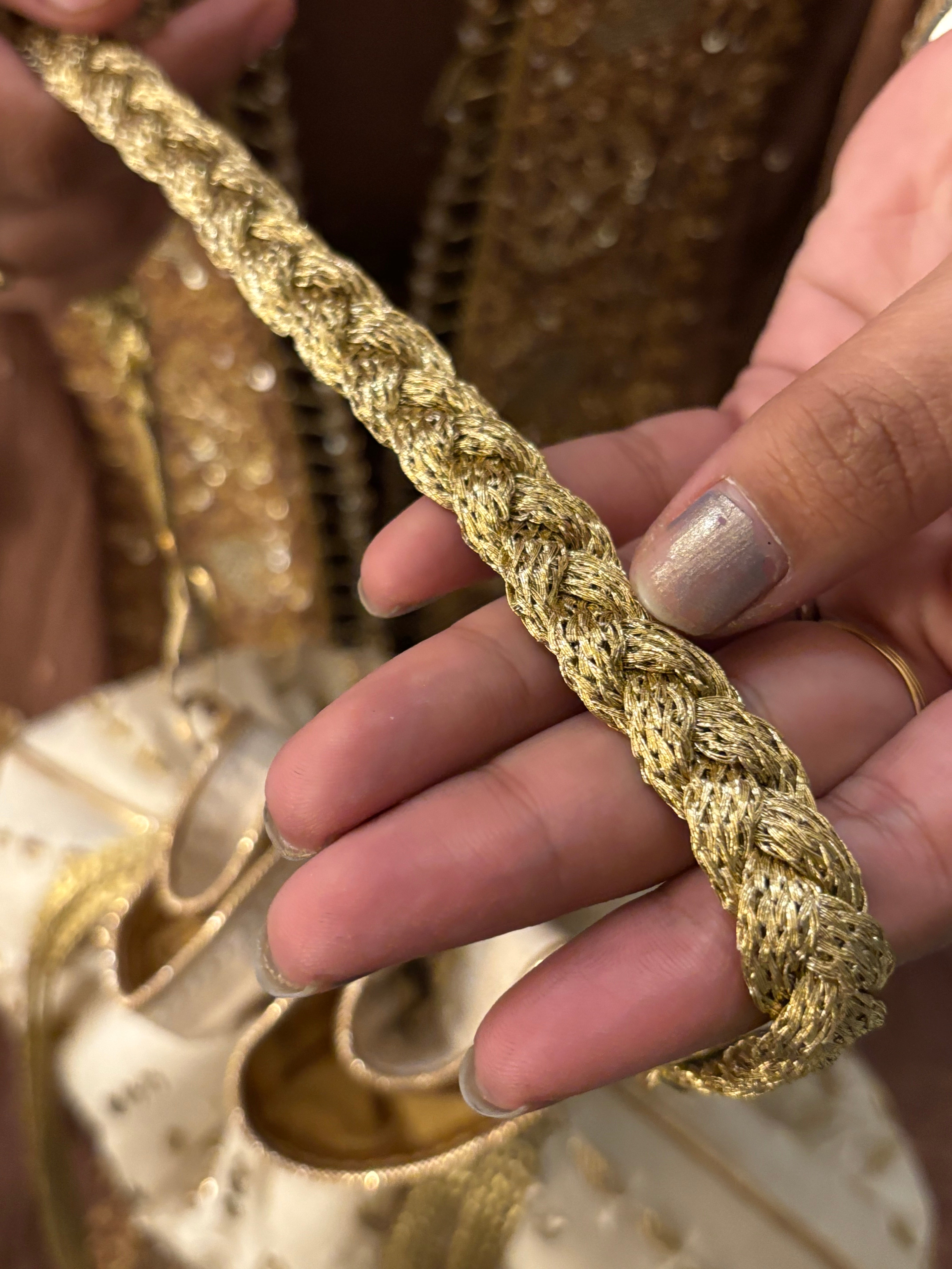 Ivory Chikankari and Mukaish Batua