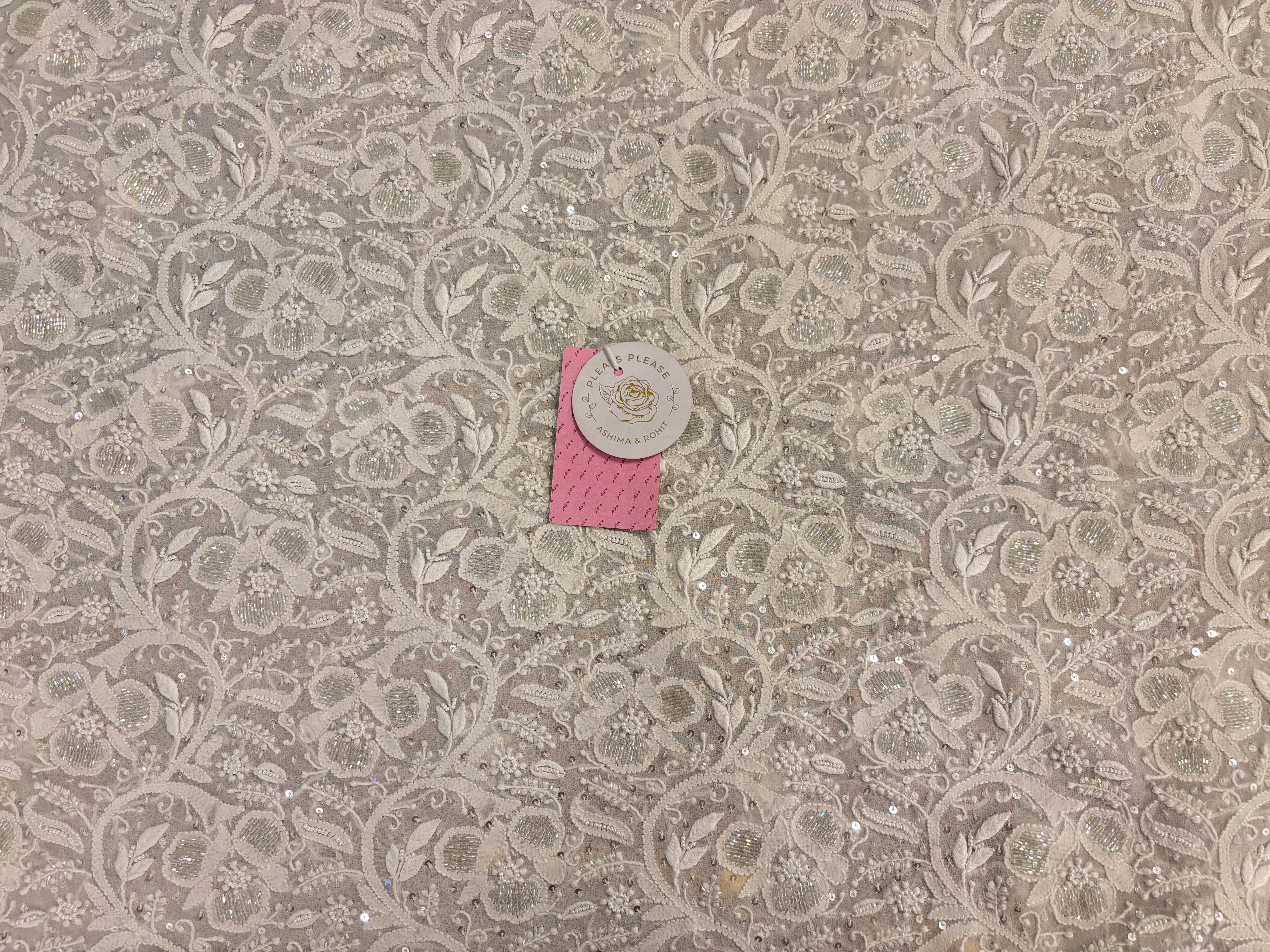 Dyeable Pure & Premium Georgette Chikankari Kurta & Dupatta