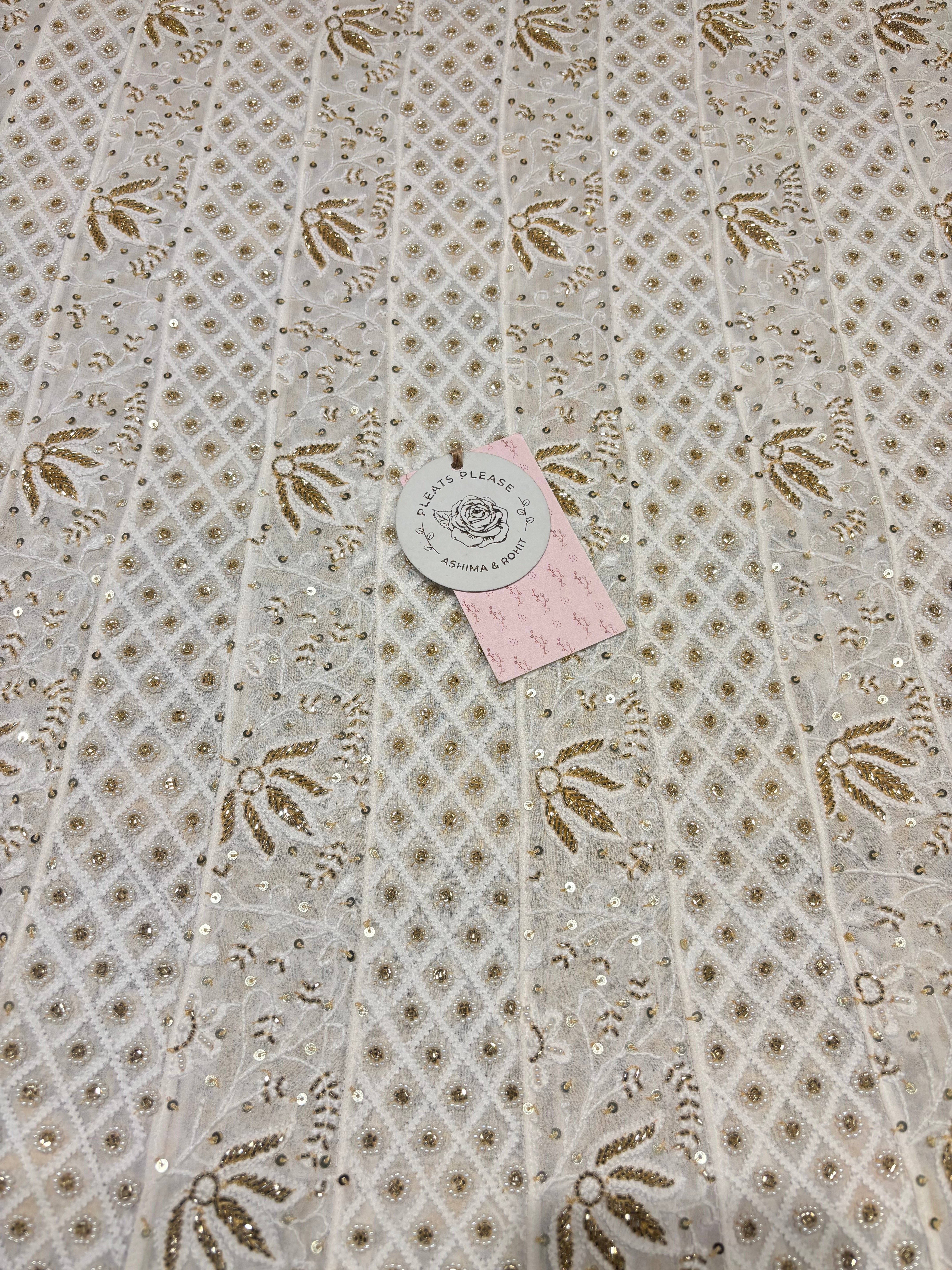 Dyeable Pure & Premium Georgette Chikankari Anarkali & Dupatta Set