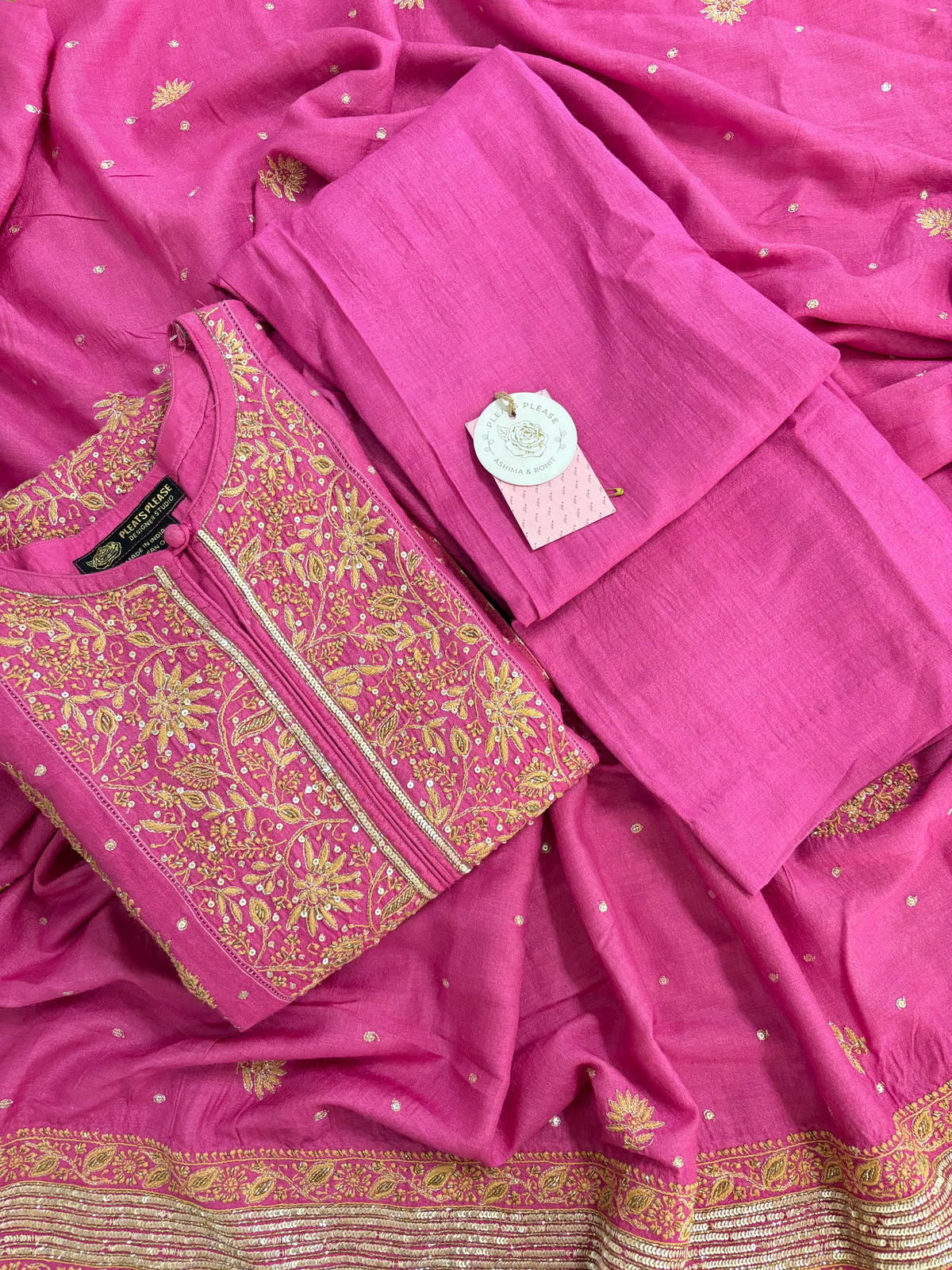 Magenta Monga silk