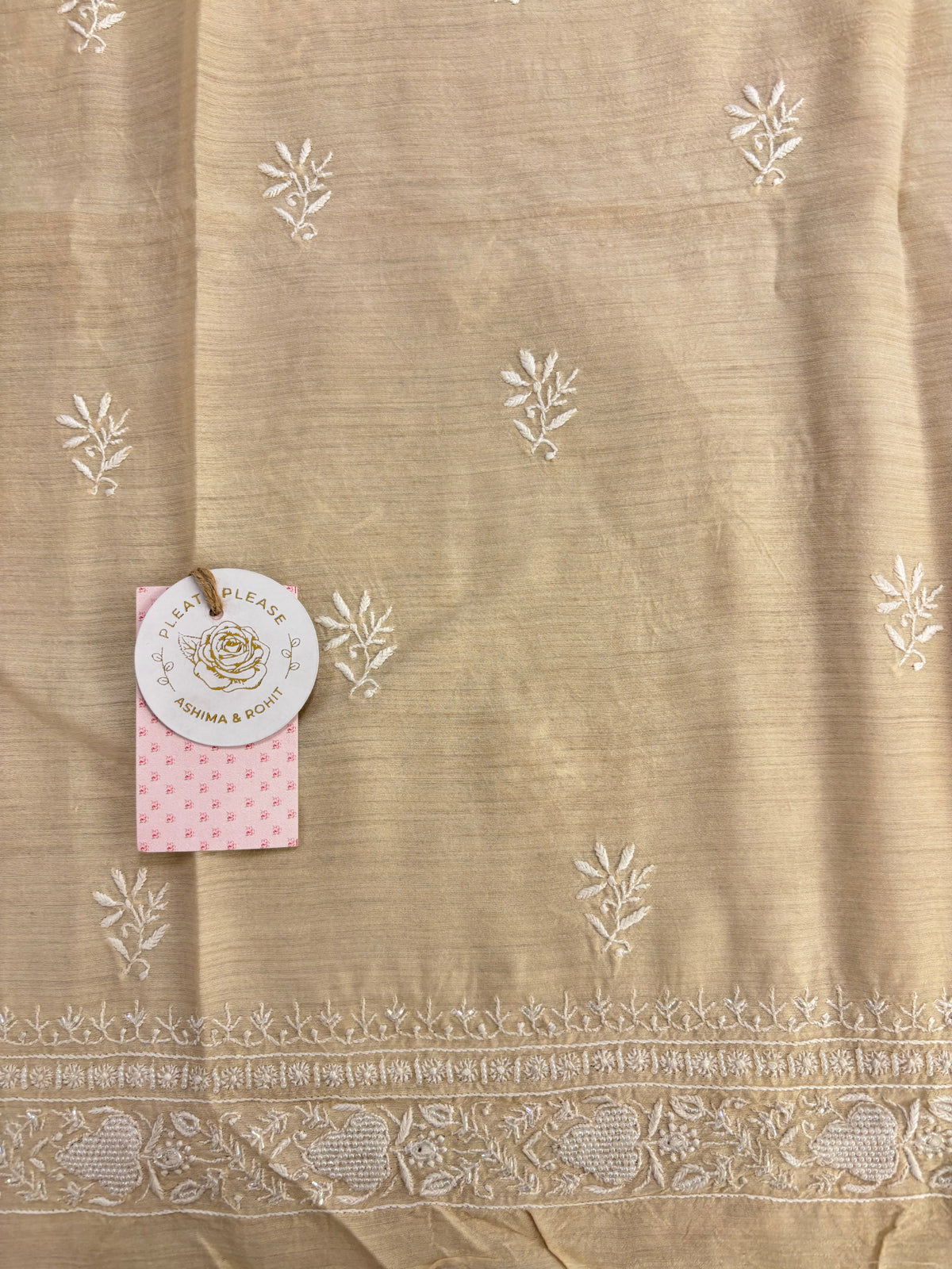 Dyeable Monga Silk Men’s Chikankari Kurta
