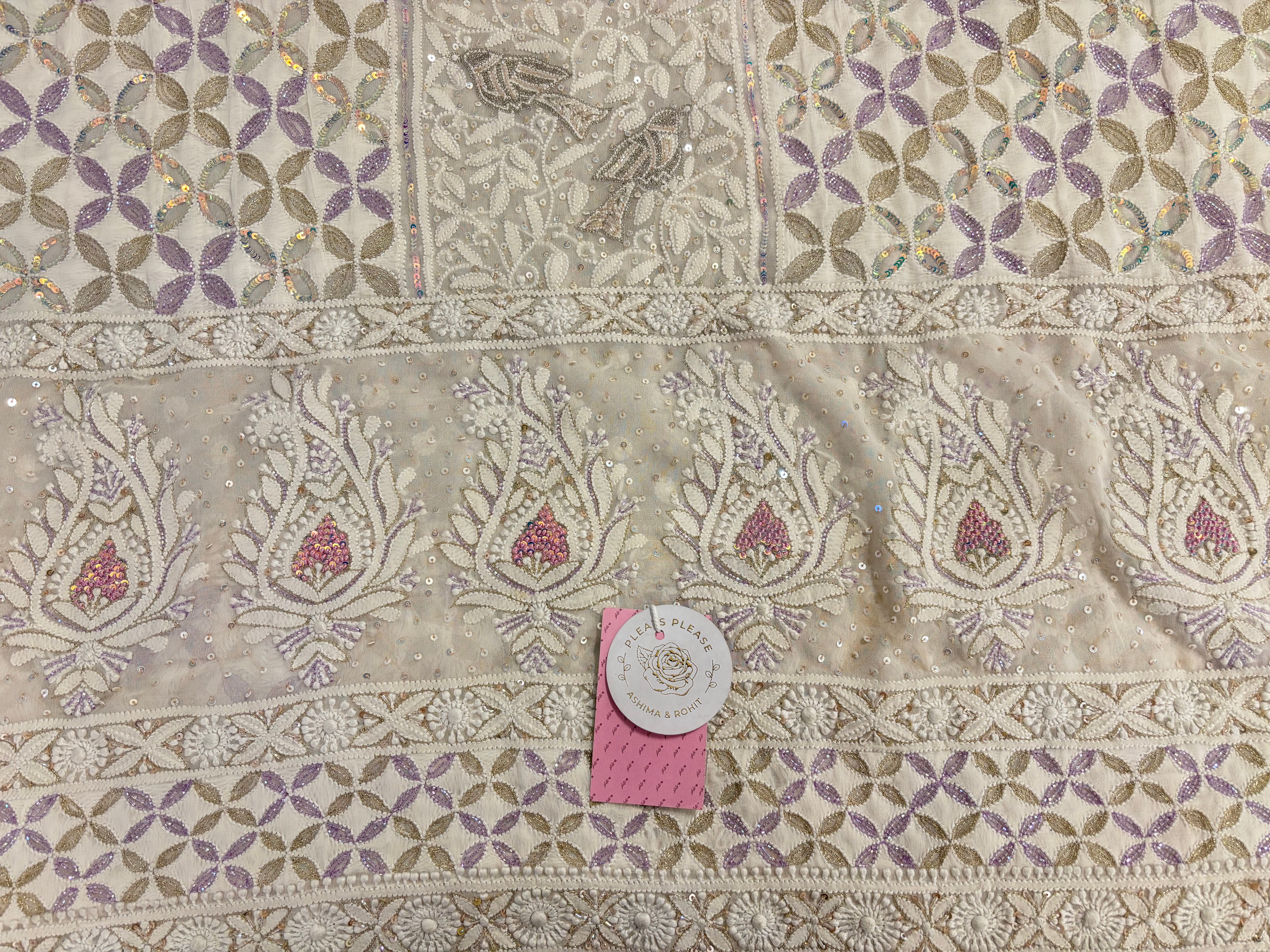 Dyeable Pure & Premium Georgette Chikankari Kurta & Dupatta