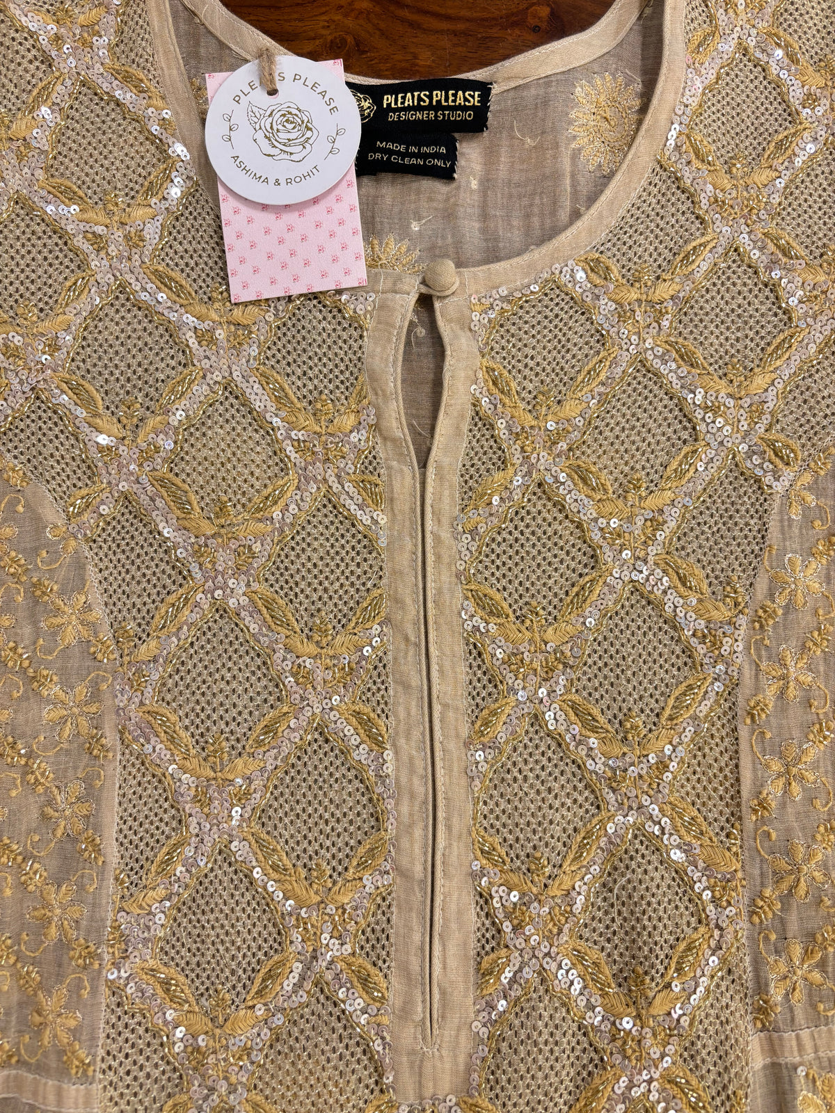 Dyeable Pure & Premium Tissue Chikankari Jaal Anarkali & Dupatta
