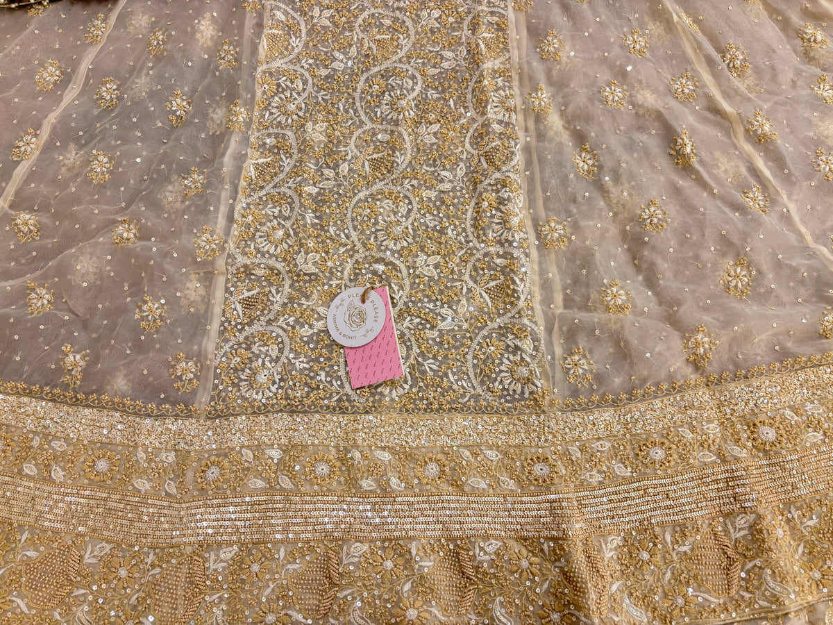 Ivory Pure & Premium Organza Chikankari Anarkali & Dupatta Set - Pleats PleaseChikankari