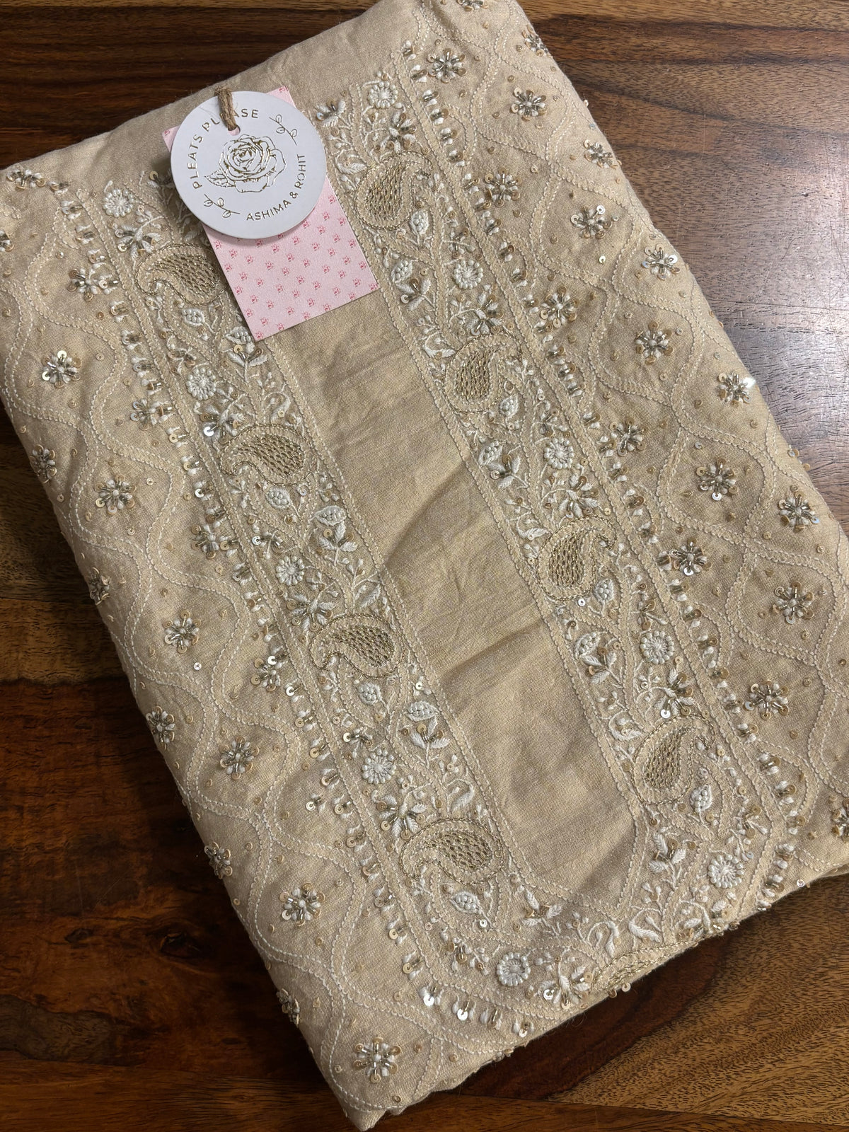Dyeable Monga Silk Embellished Chikankari Men’s Kurta