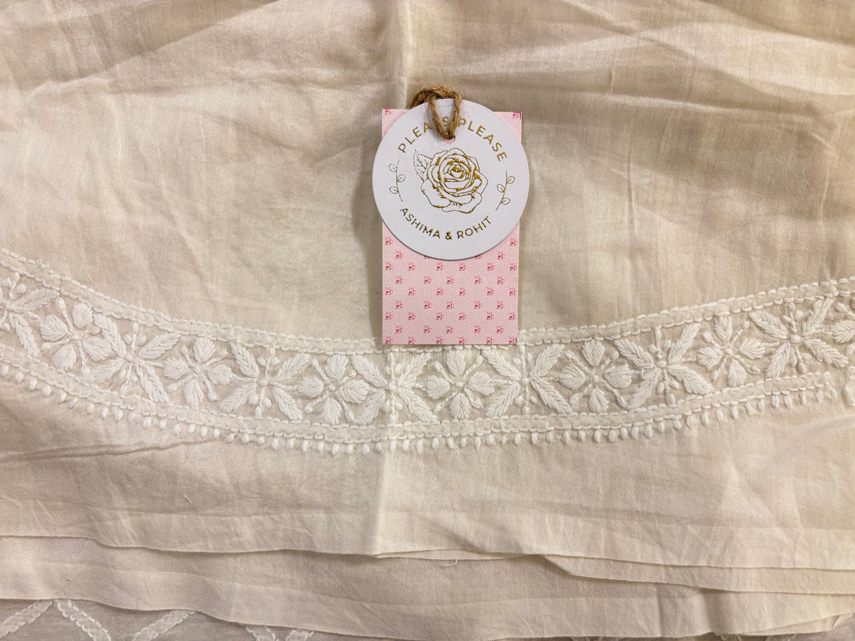 Dyeable Chanderi Men’s Chikankari Kurta