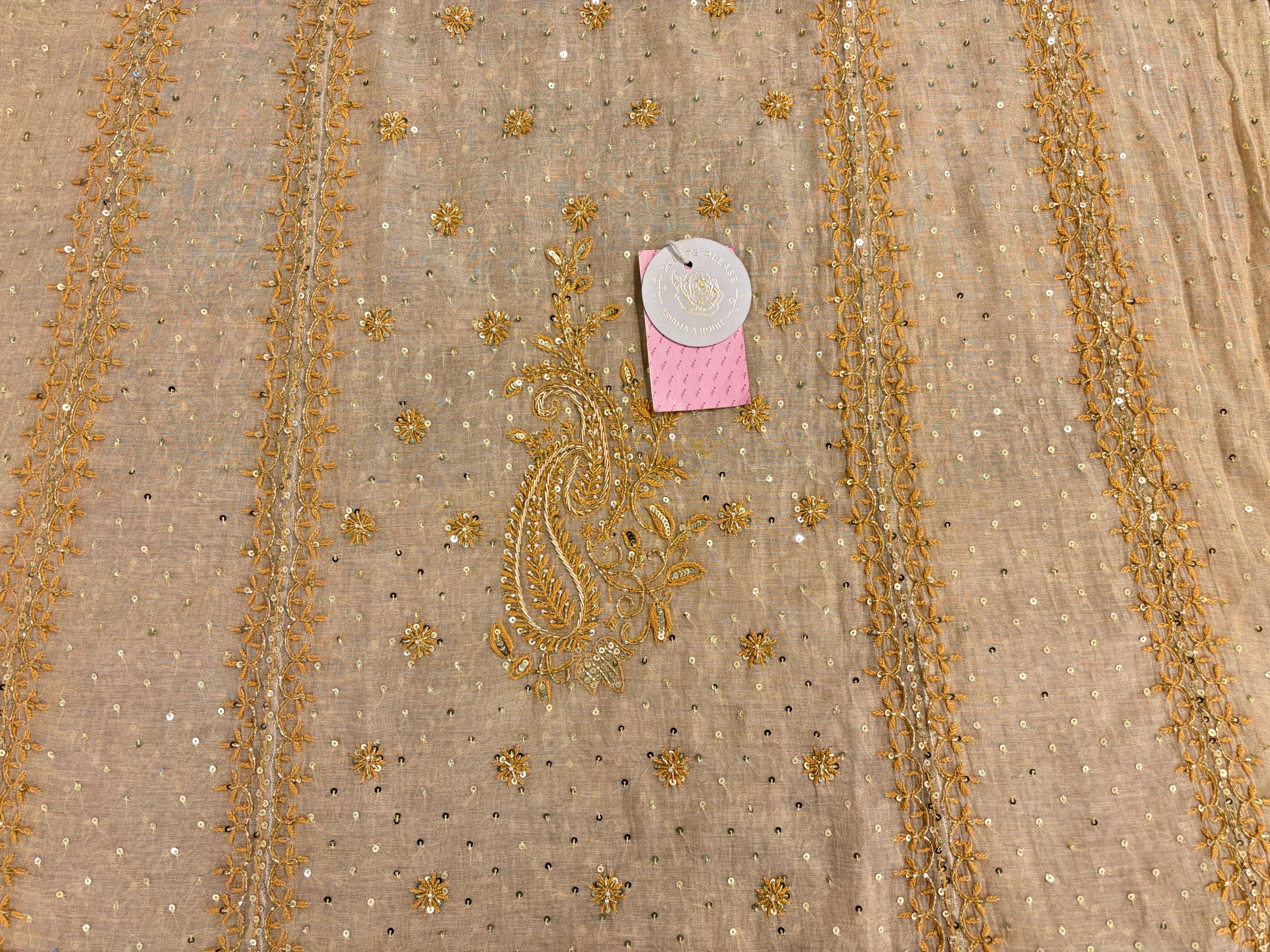 Dyeable Pure Tissue Chikankari Kurta & Dupatta