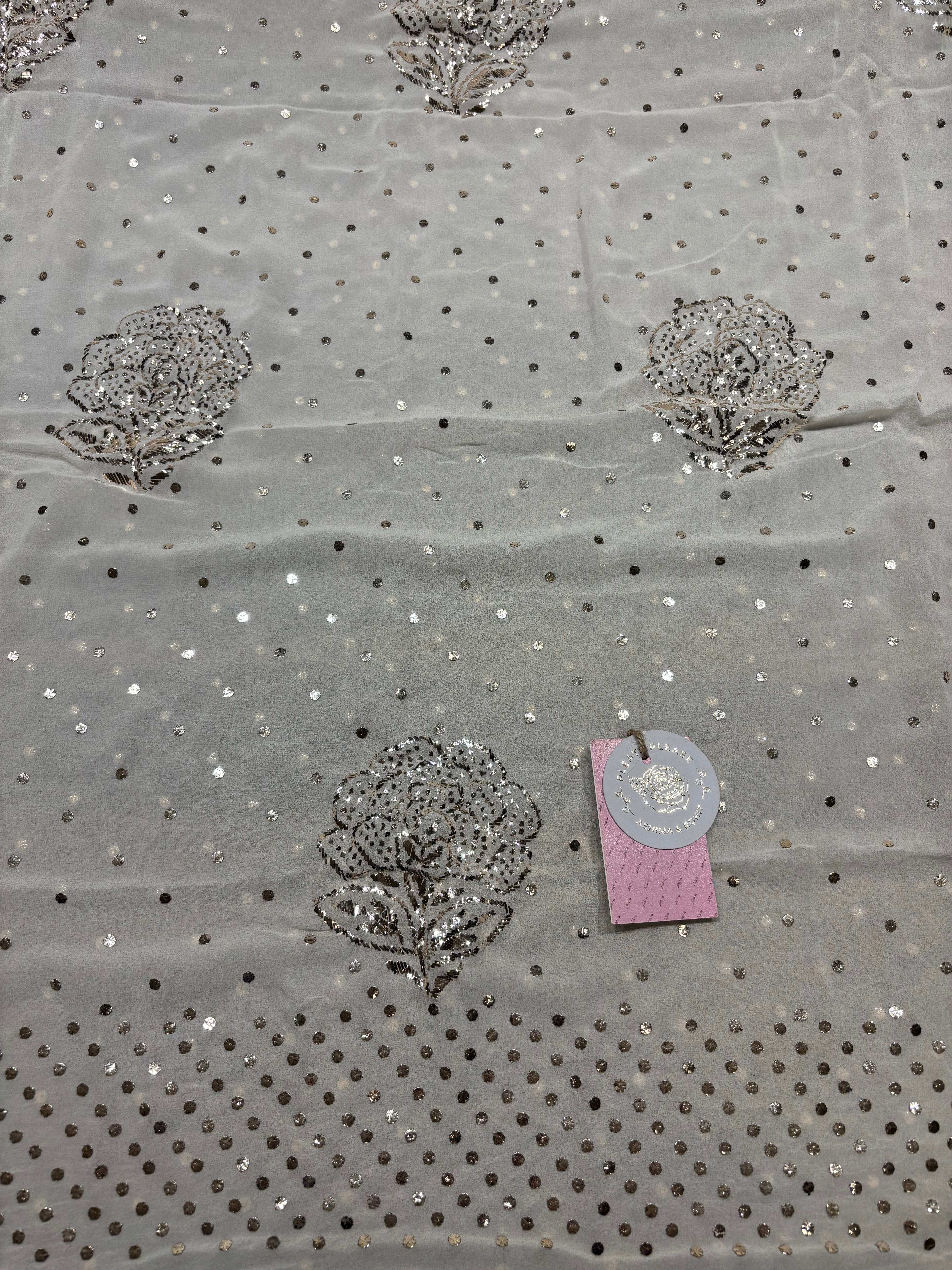 Dyeable pure and Premium Georgette Mukaish Kurta and Dupatta Set