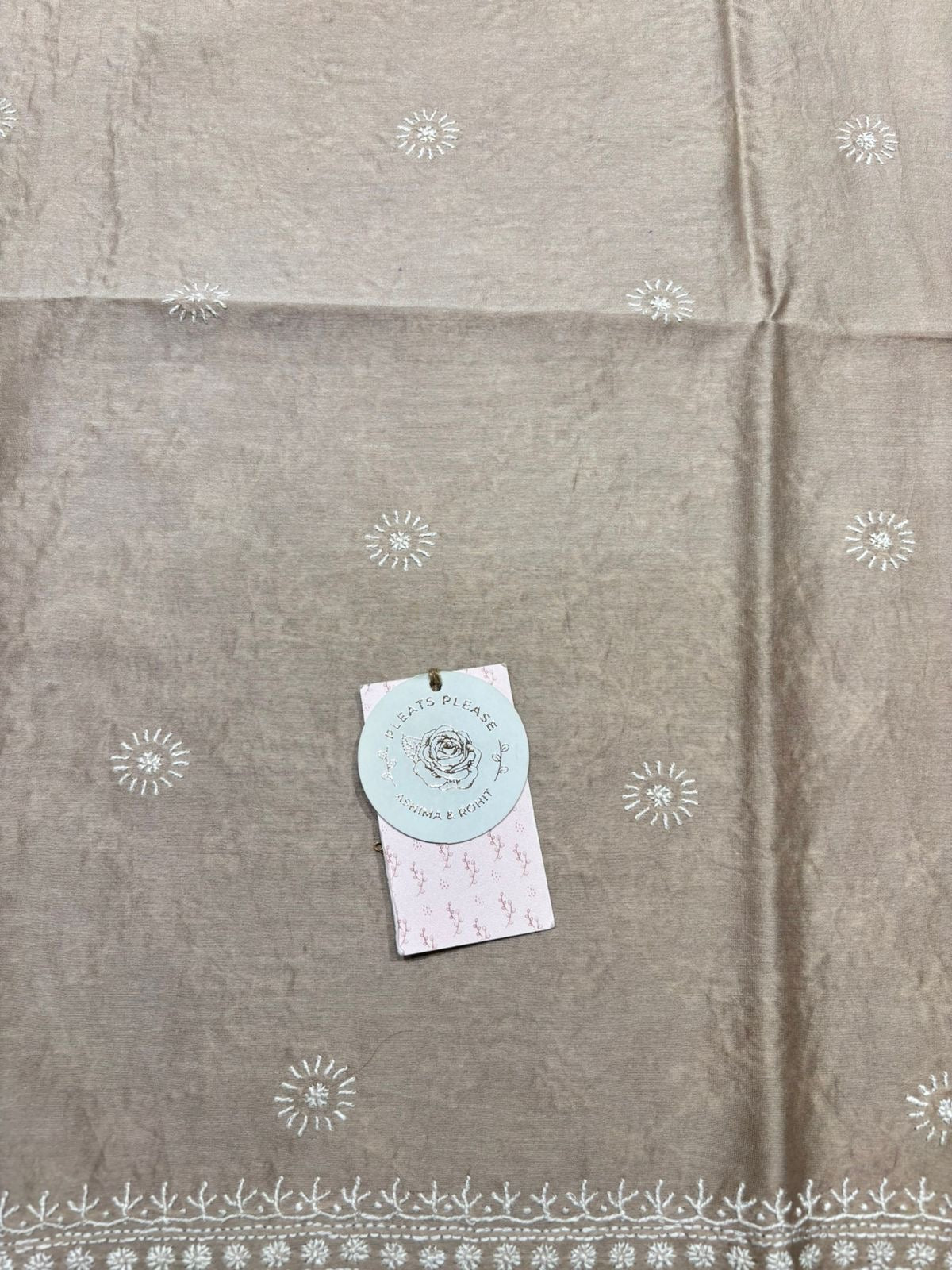 Hazelnut Brown Chanderi Silk Chikankari Men’s Kurta