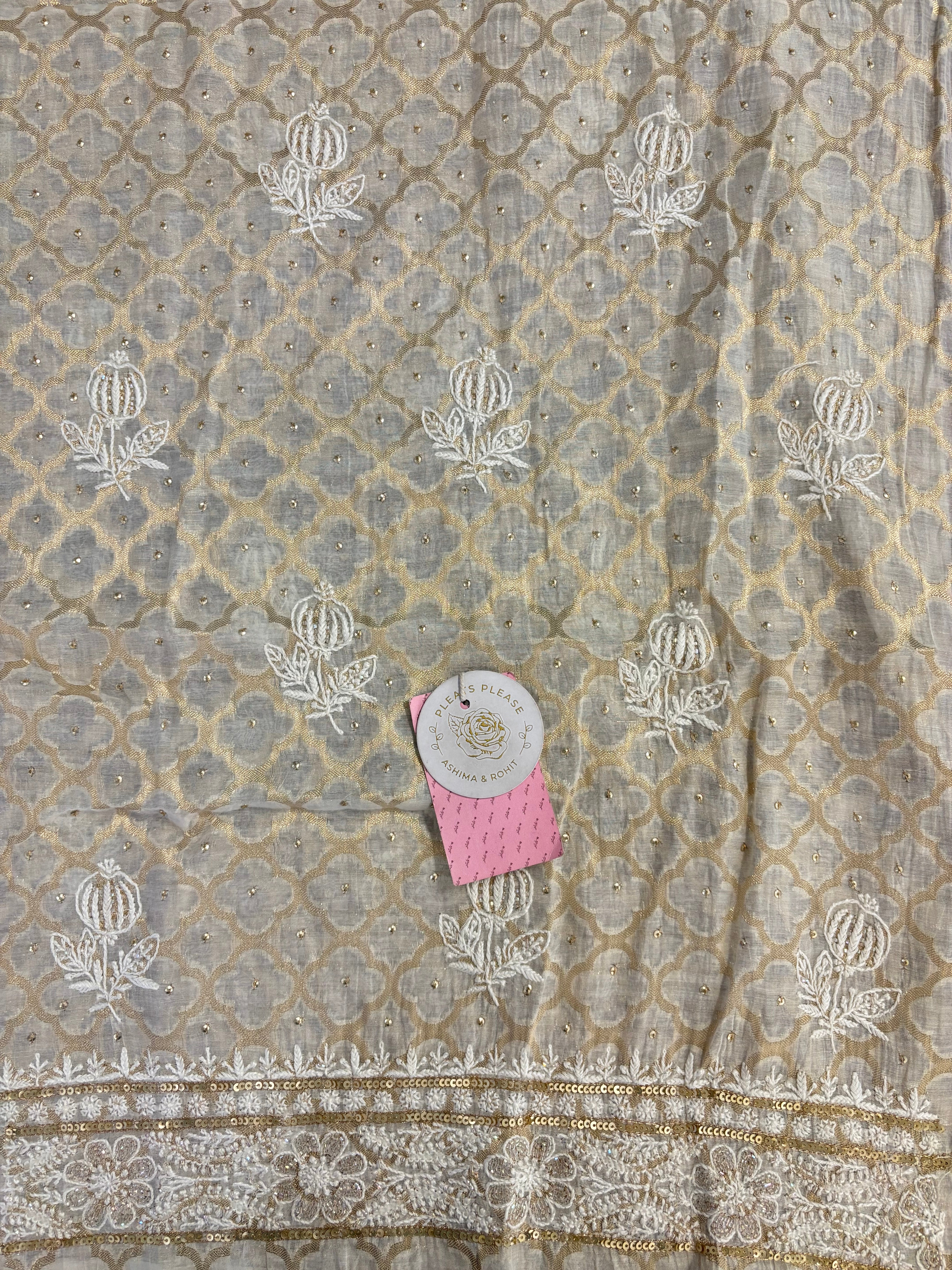 Dyeable Pure Chanderi Silk Men’s Chikankari Kurta