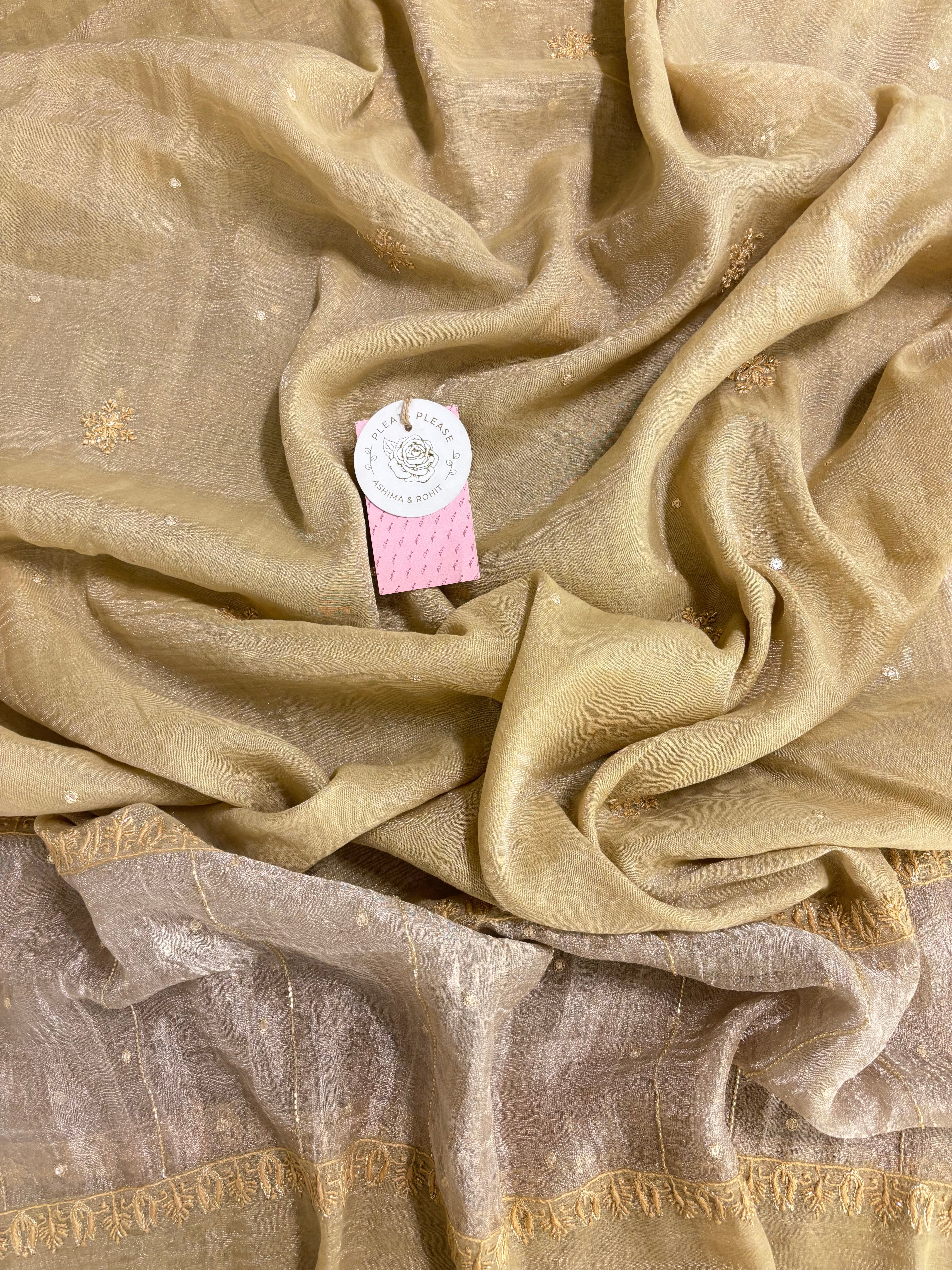 Sanddrift Pure & Premium Tissue Chikankari Kurta & Dupatta