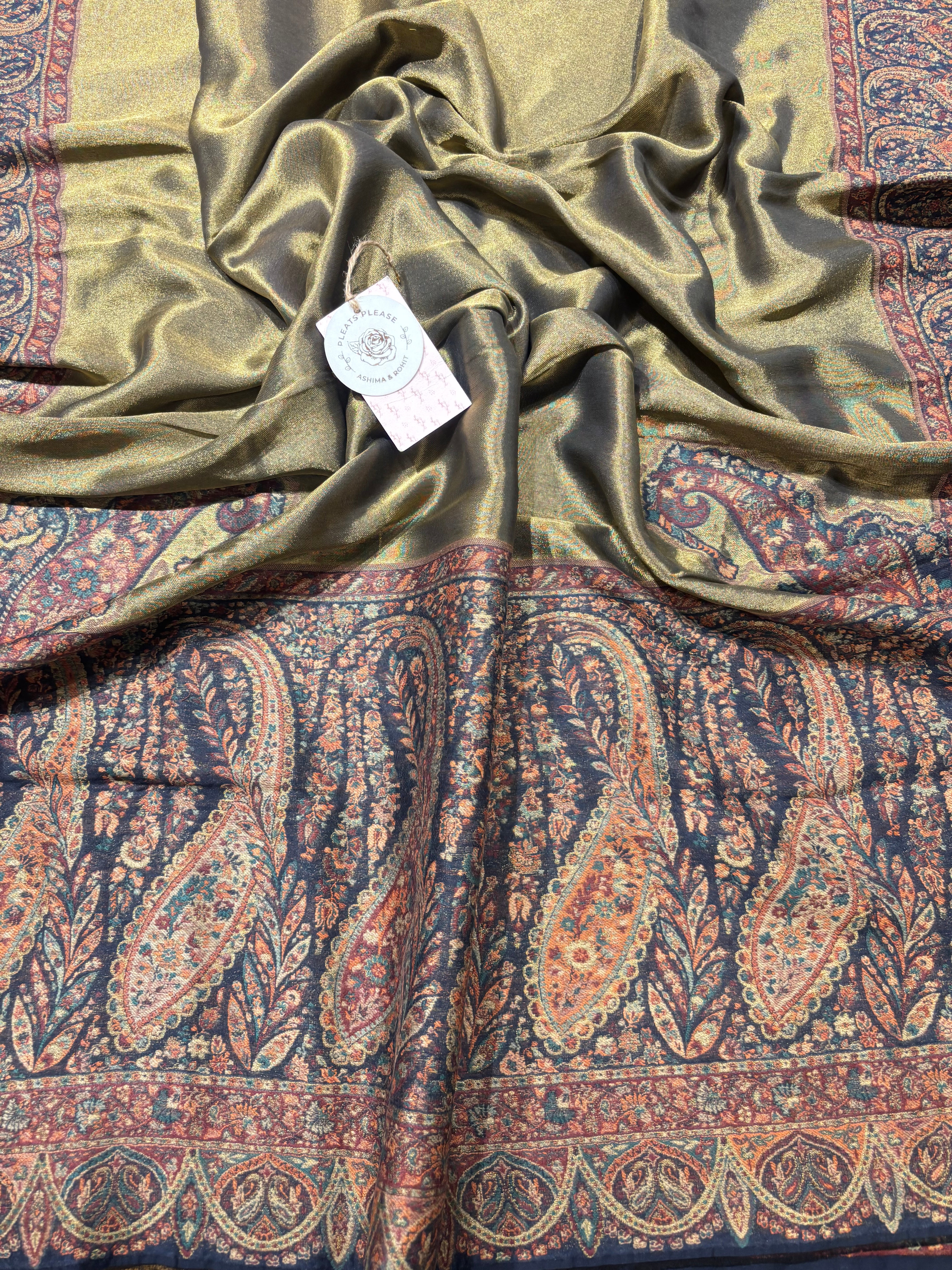Pure and Premium Zari Tissue Woolen Cashmere Shawl