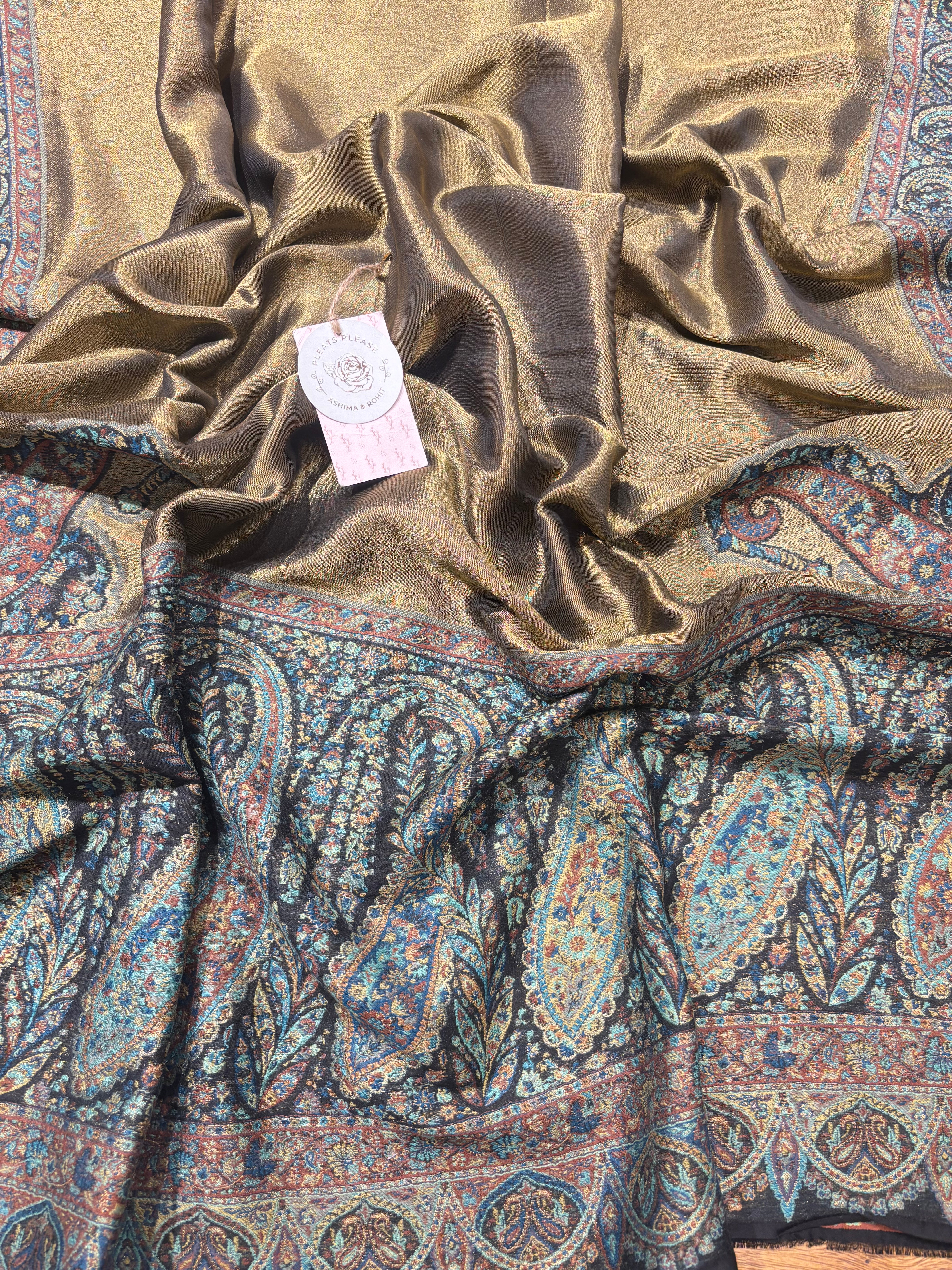 Pure and Premium Zari Tissue Woolen Cashmere Shawl