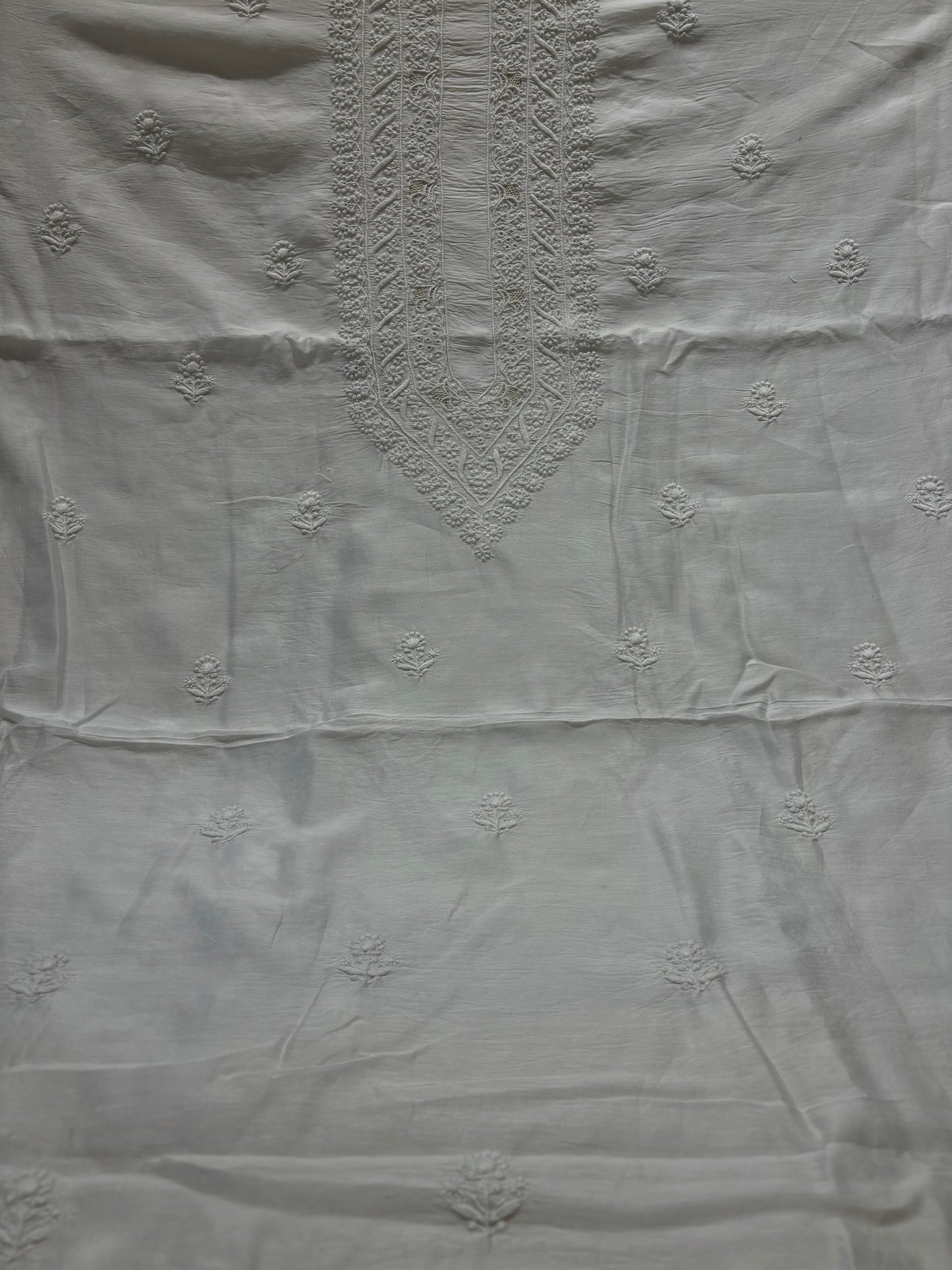 Dyeable Silk Chikankari Men's Kurta