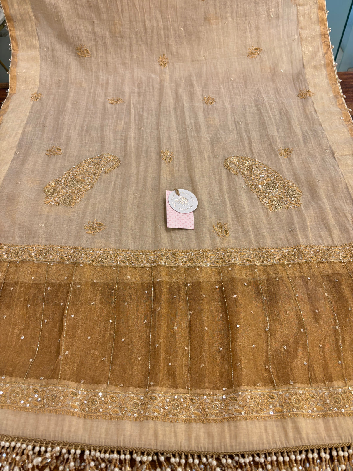 Dyeable Pure & Premium Tissue Chikankari Anarkali & Dupatta