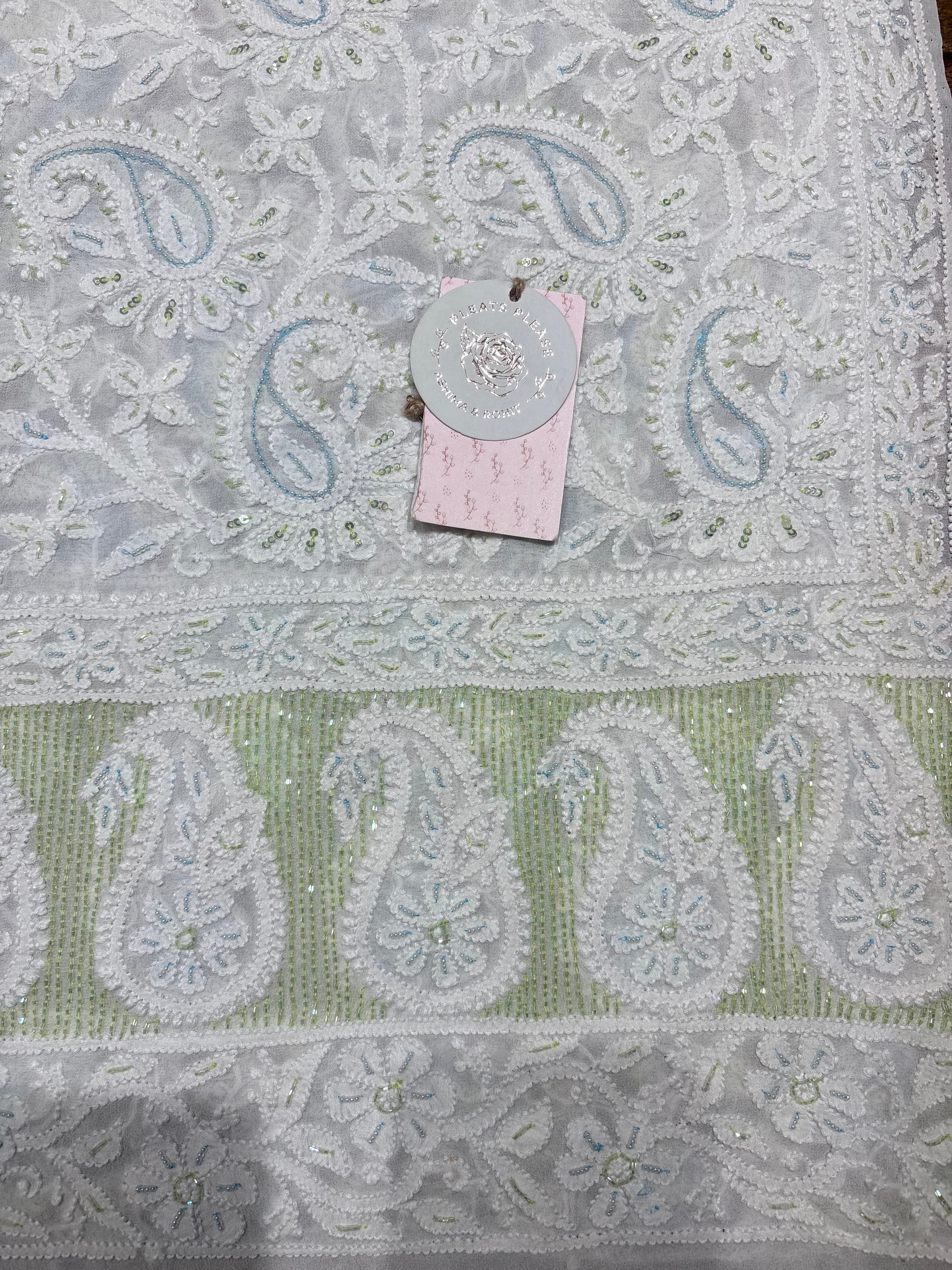 Dyeable Pure & Premium Georgette Chikankari Dupatta