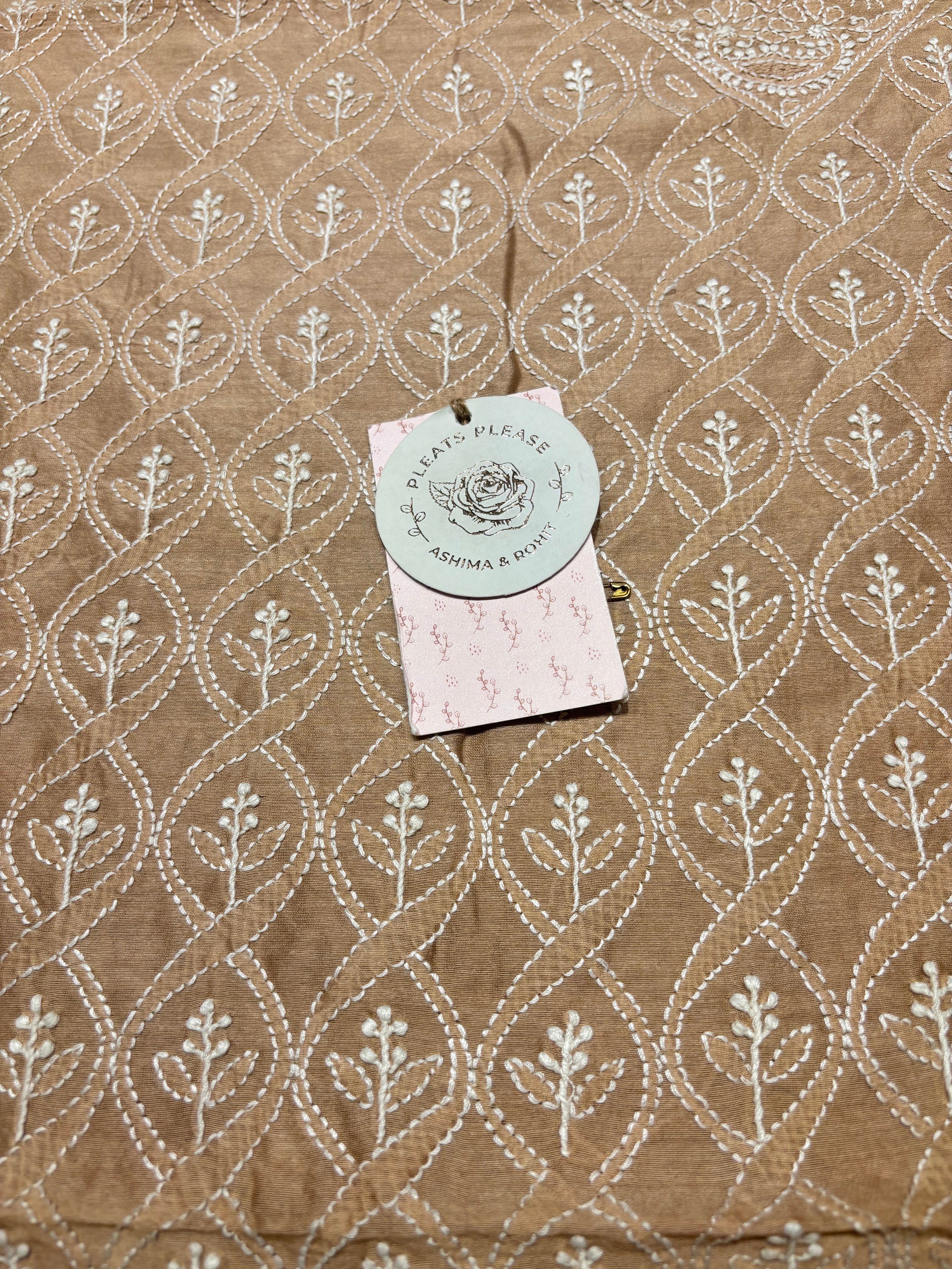 Rose Gold Chanderi Silk Men’s Kurta Fabric