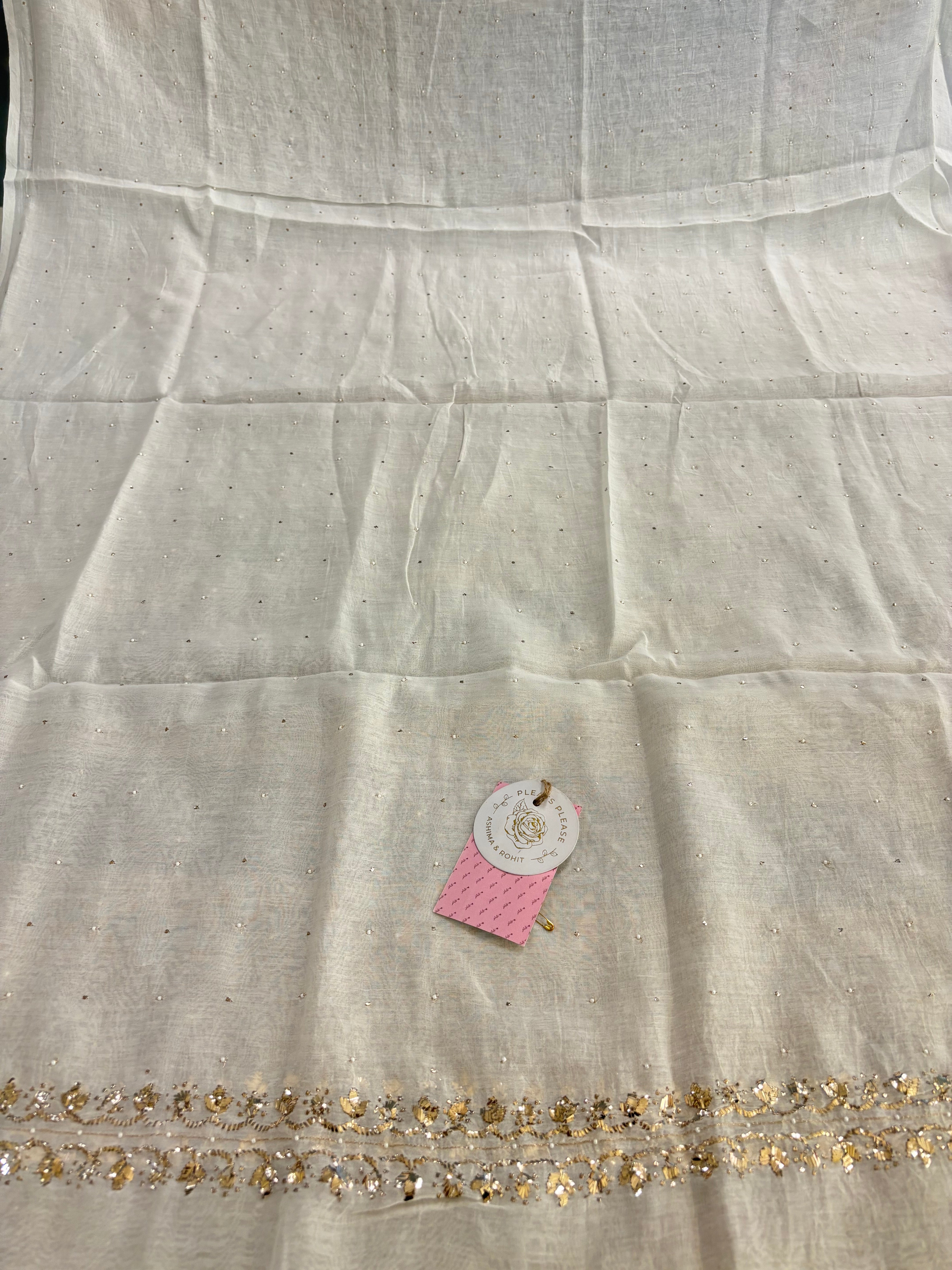 Dyeable Chanderi Mul Mukaish Kurta & Dupatta