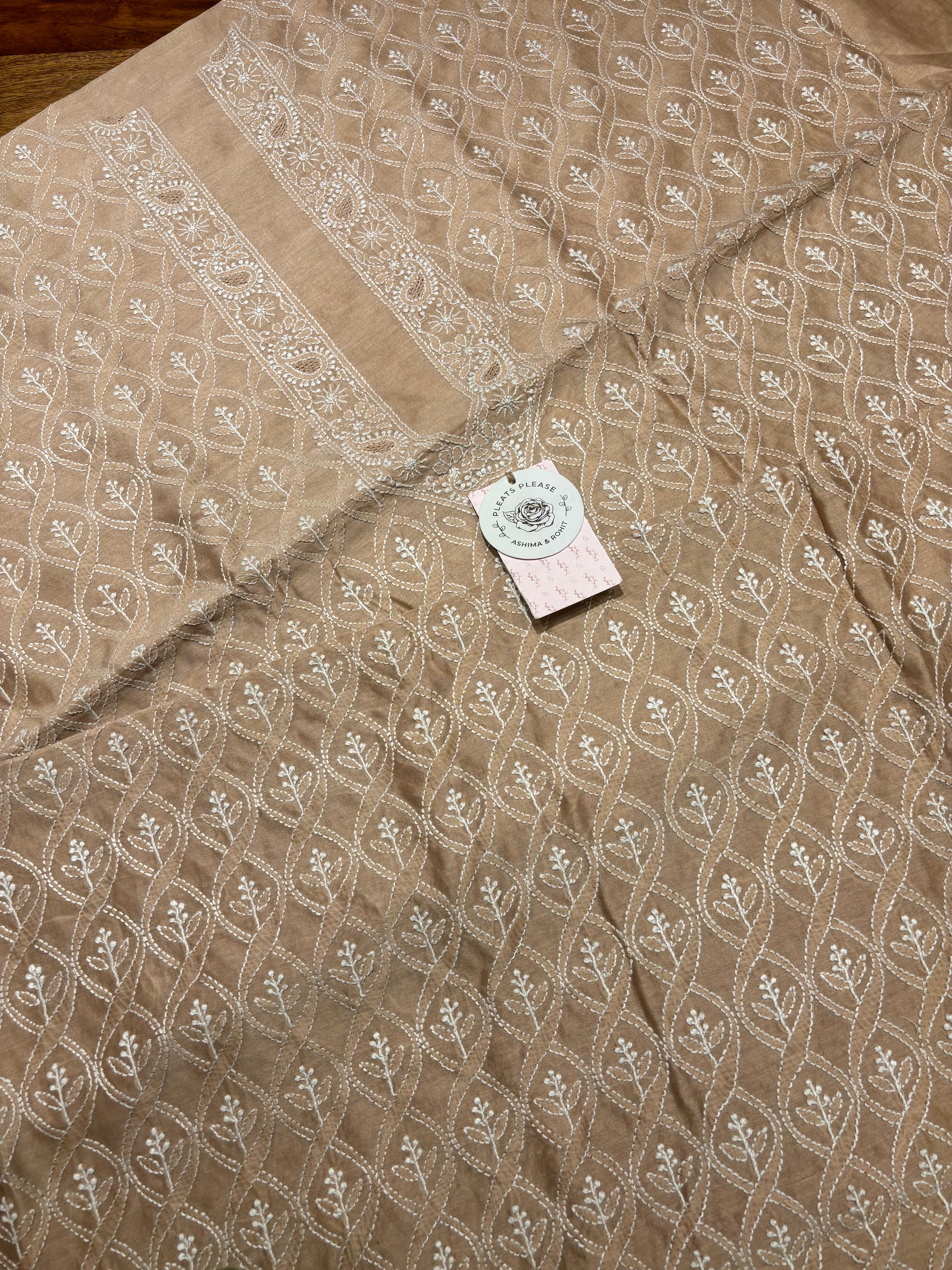 Rose Gold Chanderi Silk Men’s Kurta Fabric