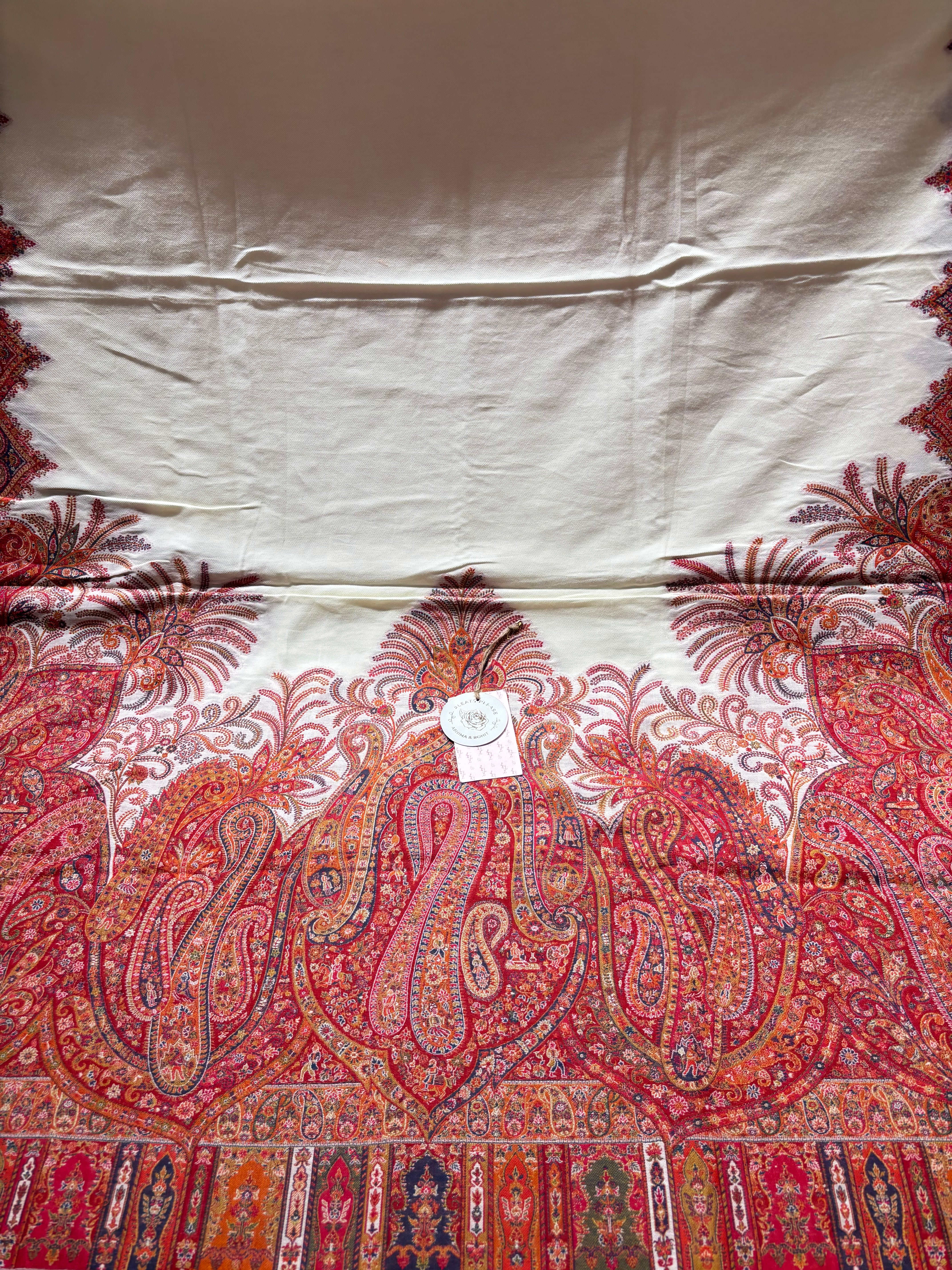 Pearl Bush Woollen Cashmere shawl