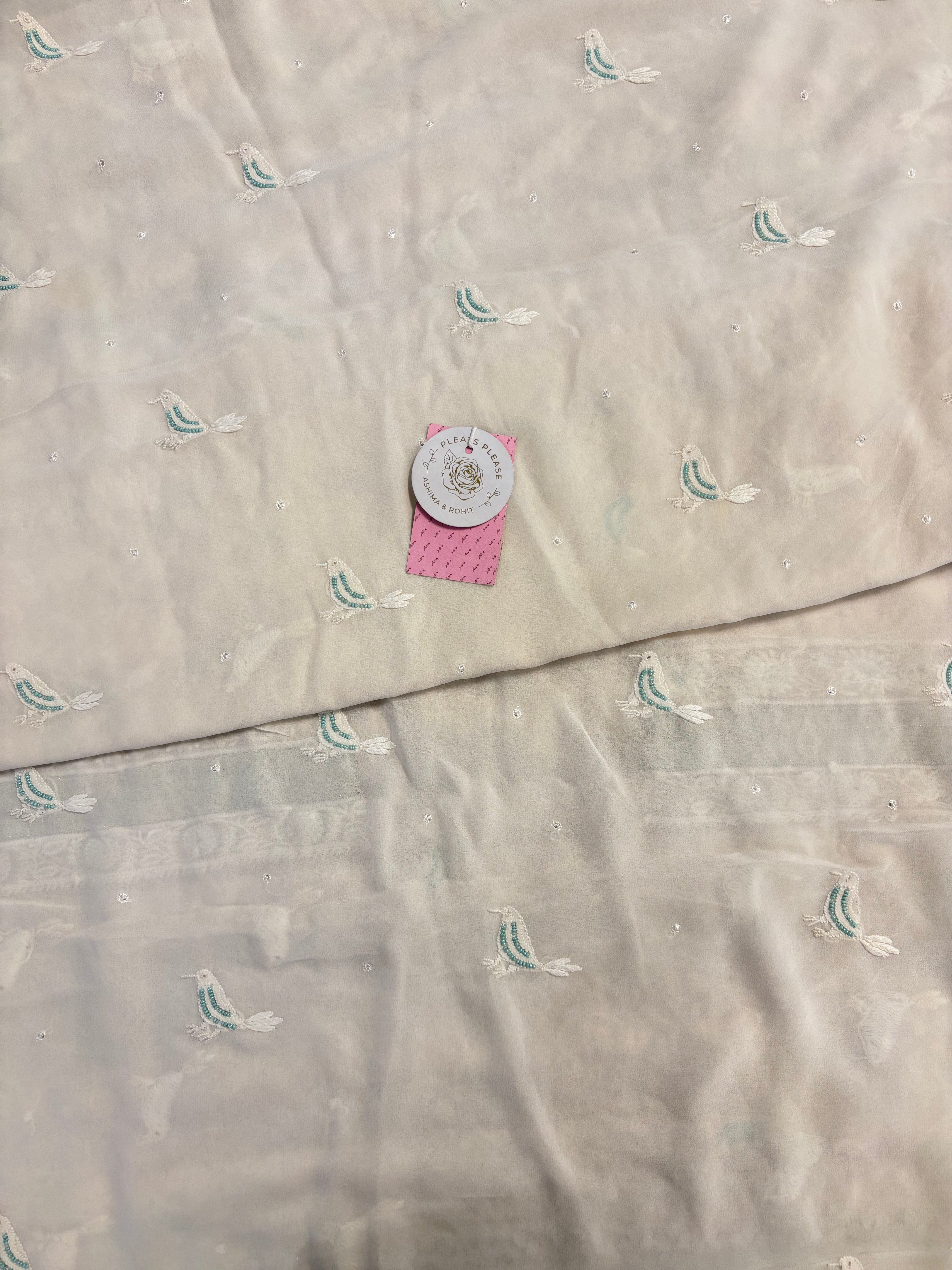 Dyeable Pure & Premium Georgette Gota Patti Chikankari Kurta & Dupatta
