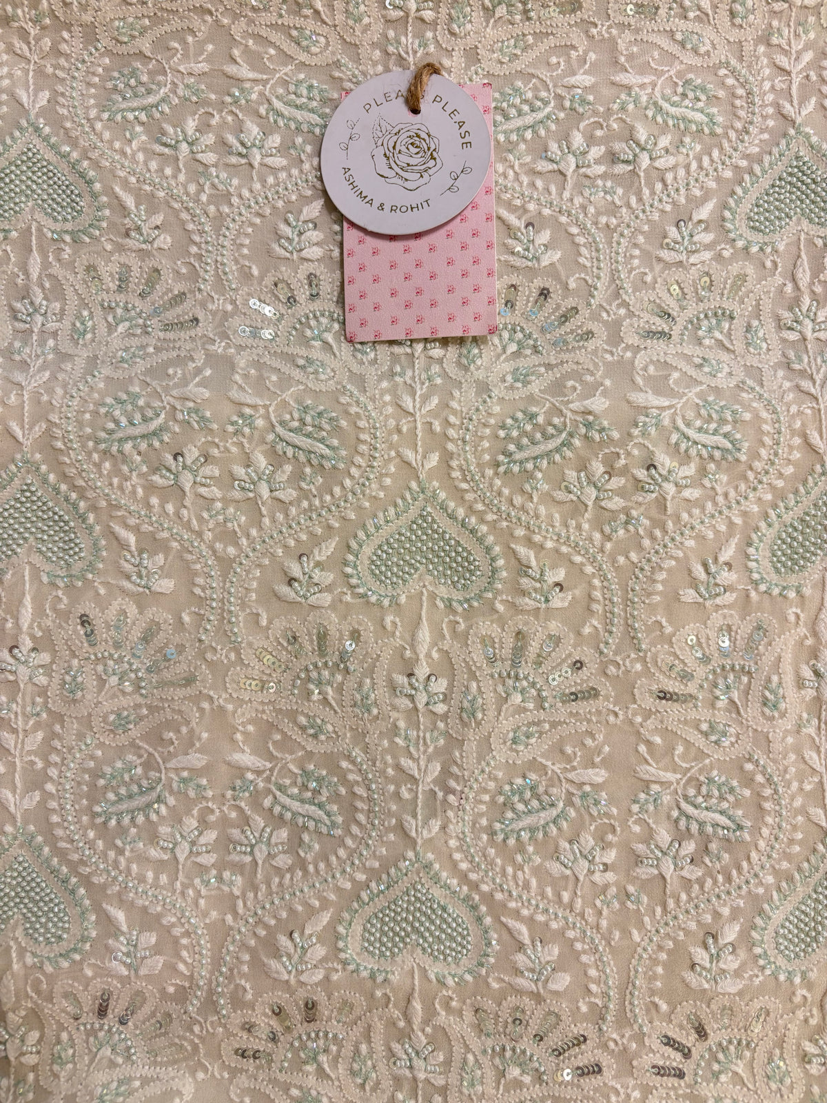 Dyeable Pure & Premium Georgette Chikankari With Parsi Kurta & Dupatta