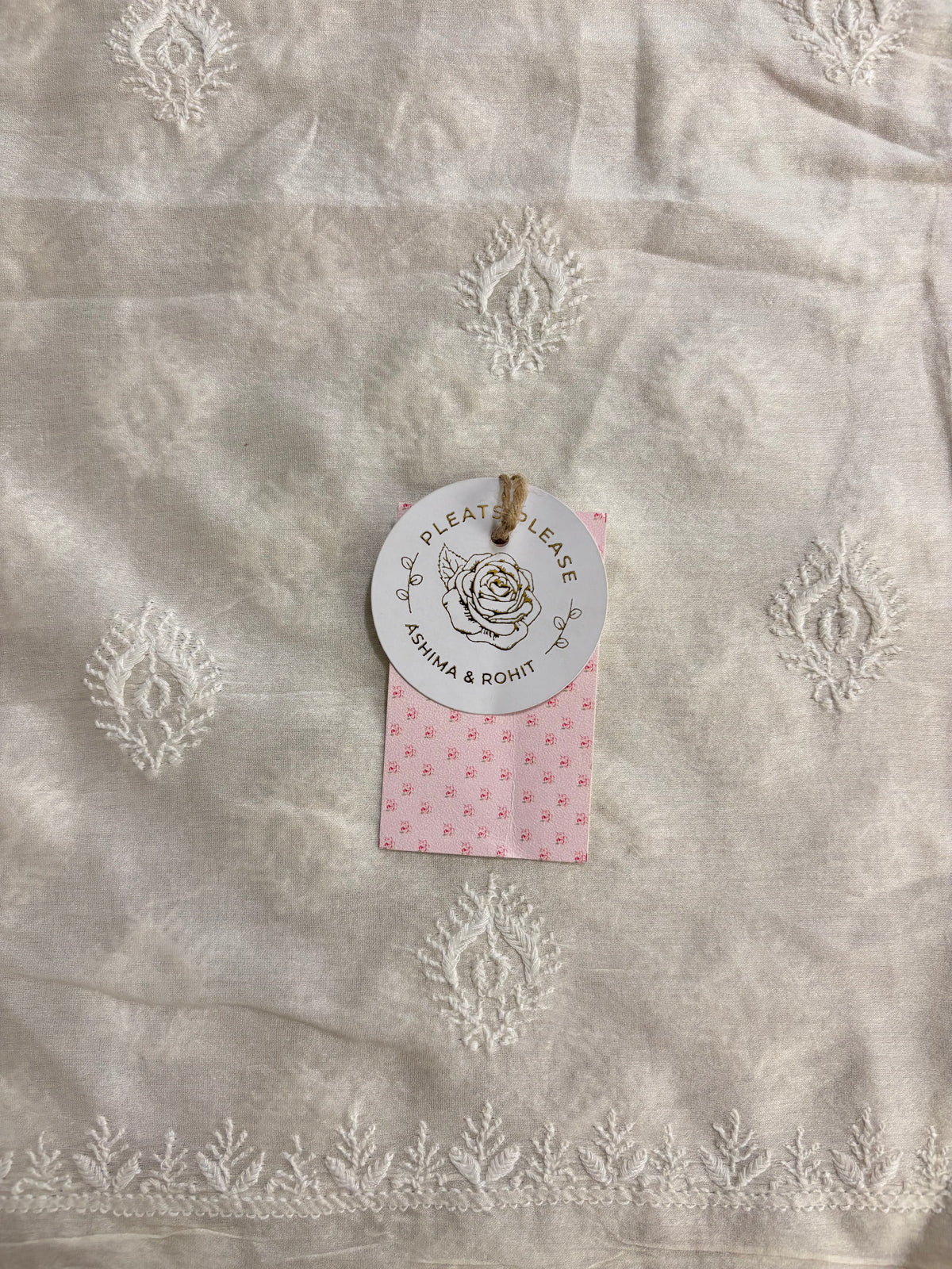 Dyeable Chanderi Silk Chikankari Men’s Kurta