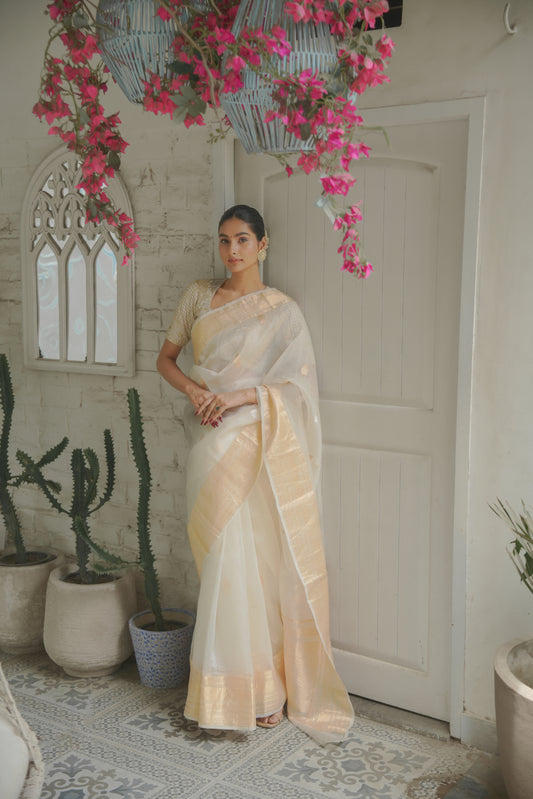 Dyeable Kora Silk Saree