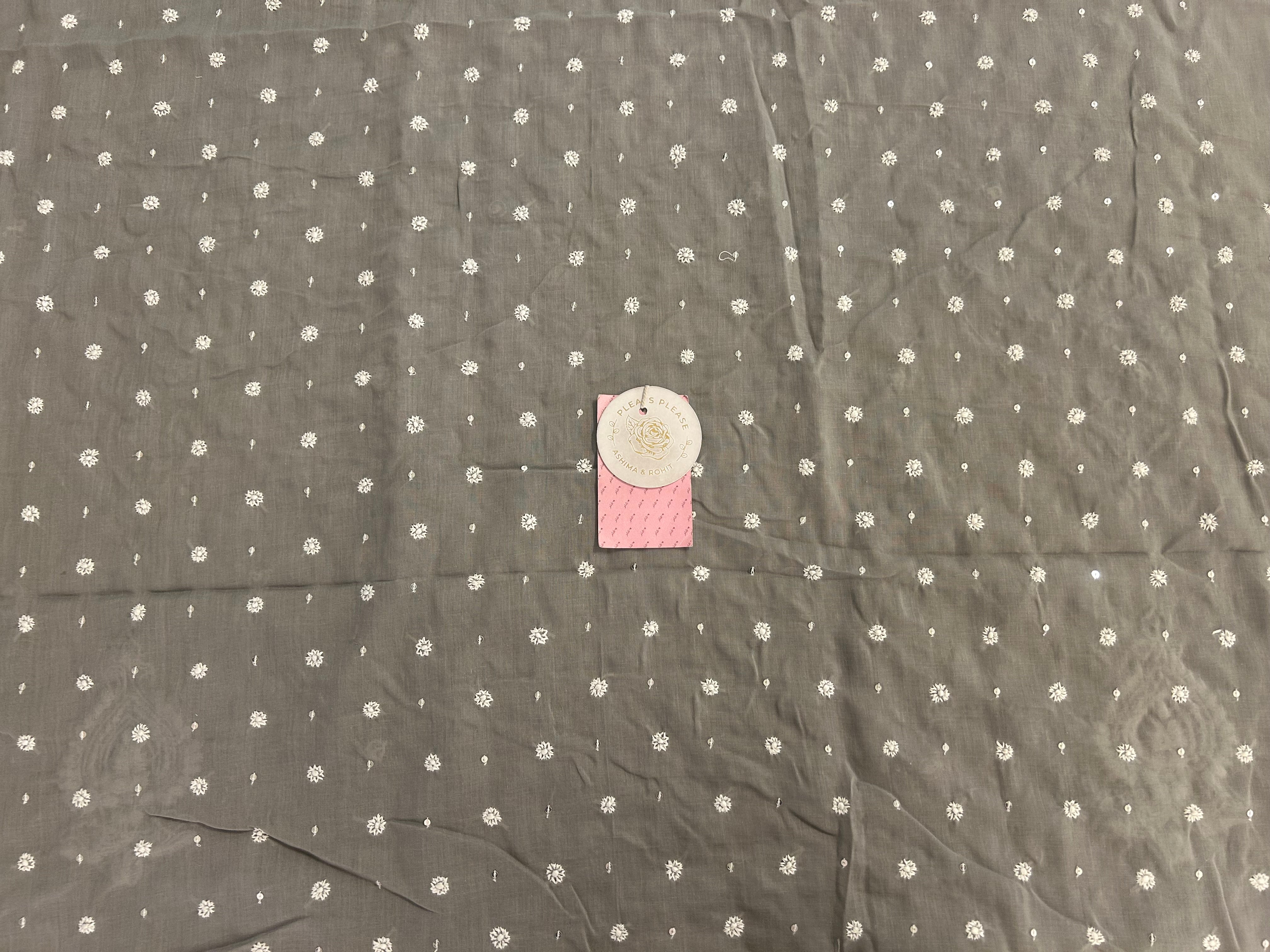 Dusty Grey Mulmul Chikankari Kurta - Pleats PleaseChikankari