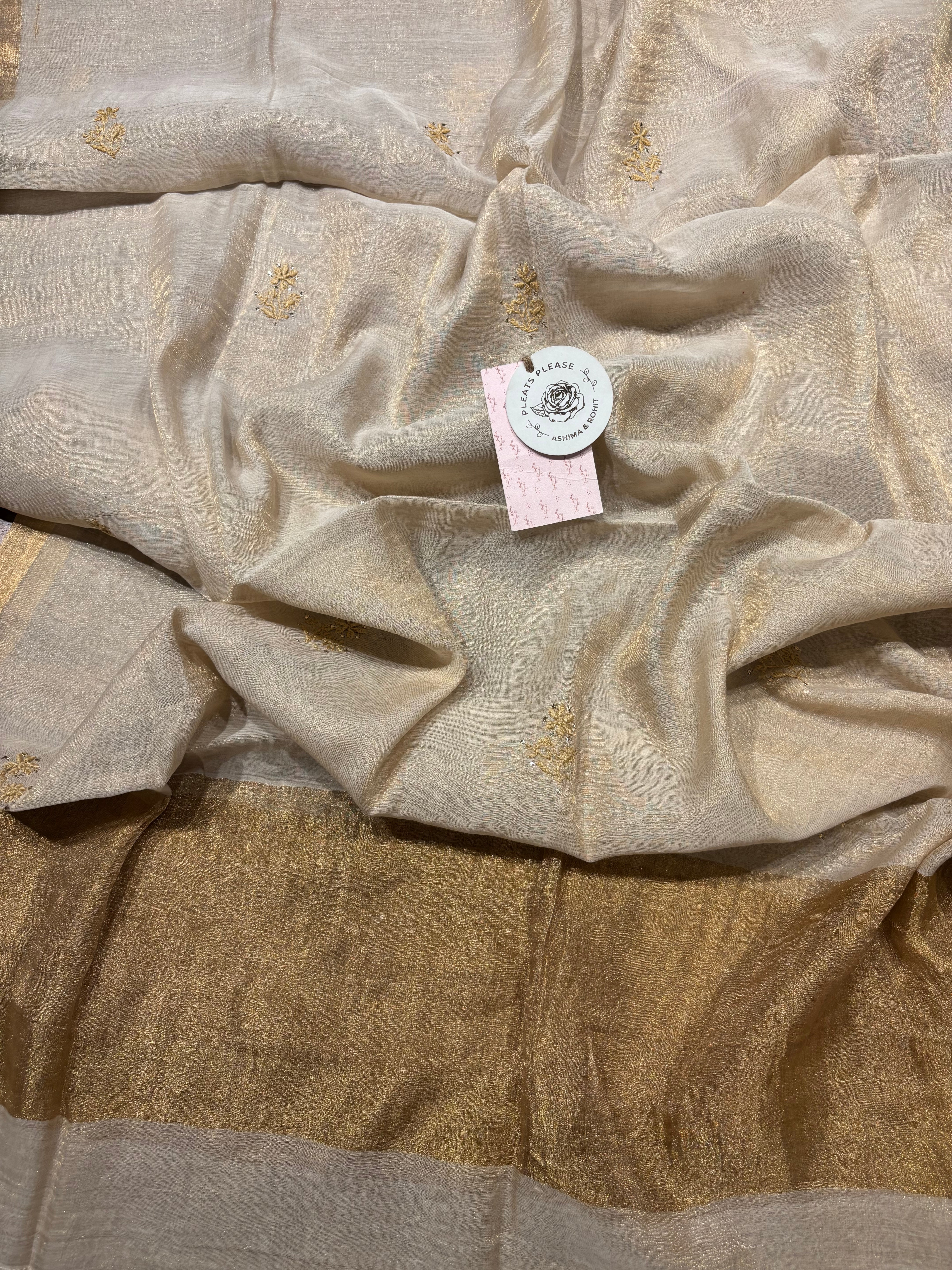 Dyeable Pure and Premium Tissue Chikankari Kurta and Dupatta set
