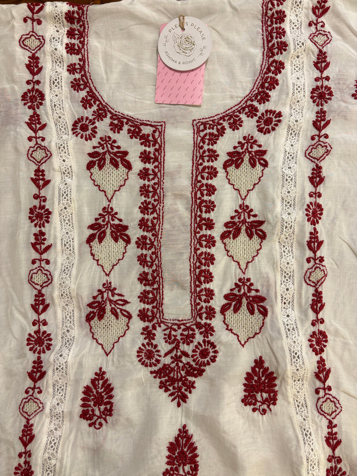 Dyeable Muslin Chikankari Kurta & Dupatta