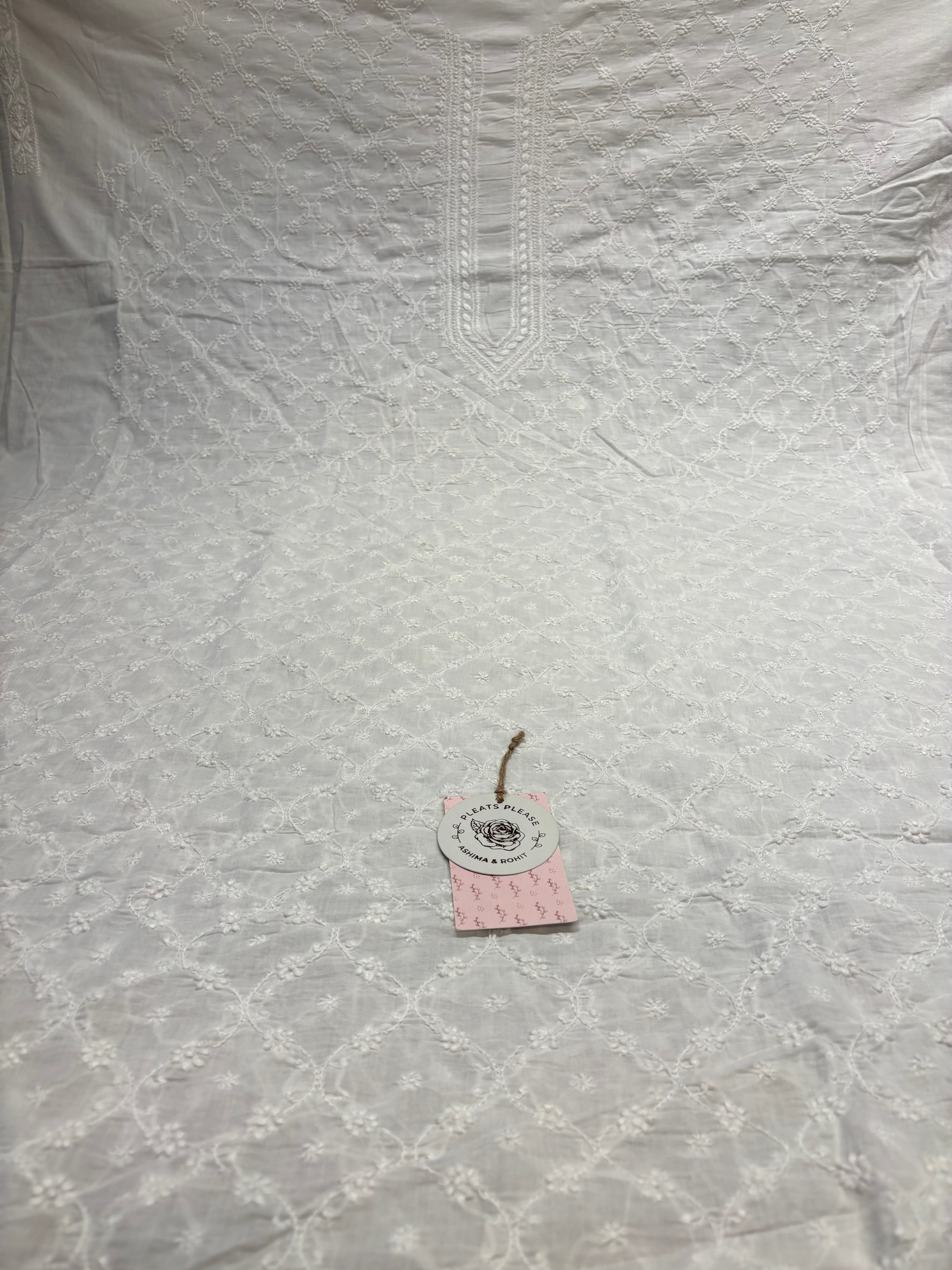 White Mul Chikankari Men’s Kurta