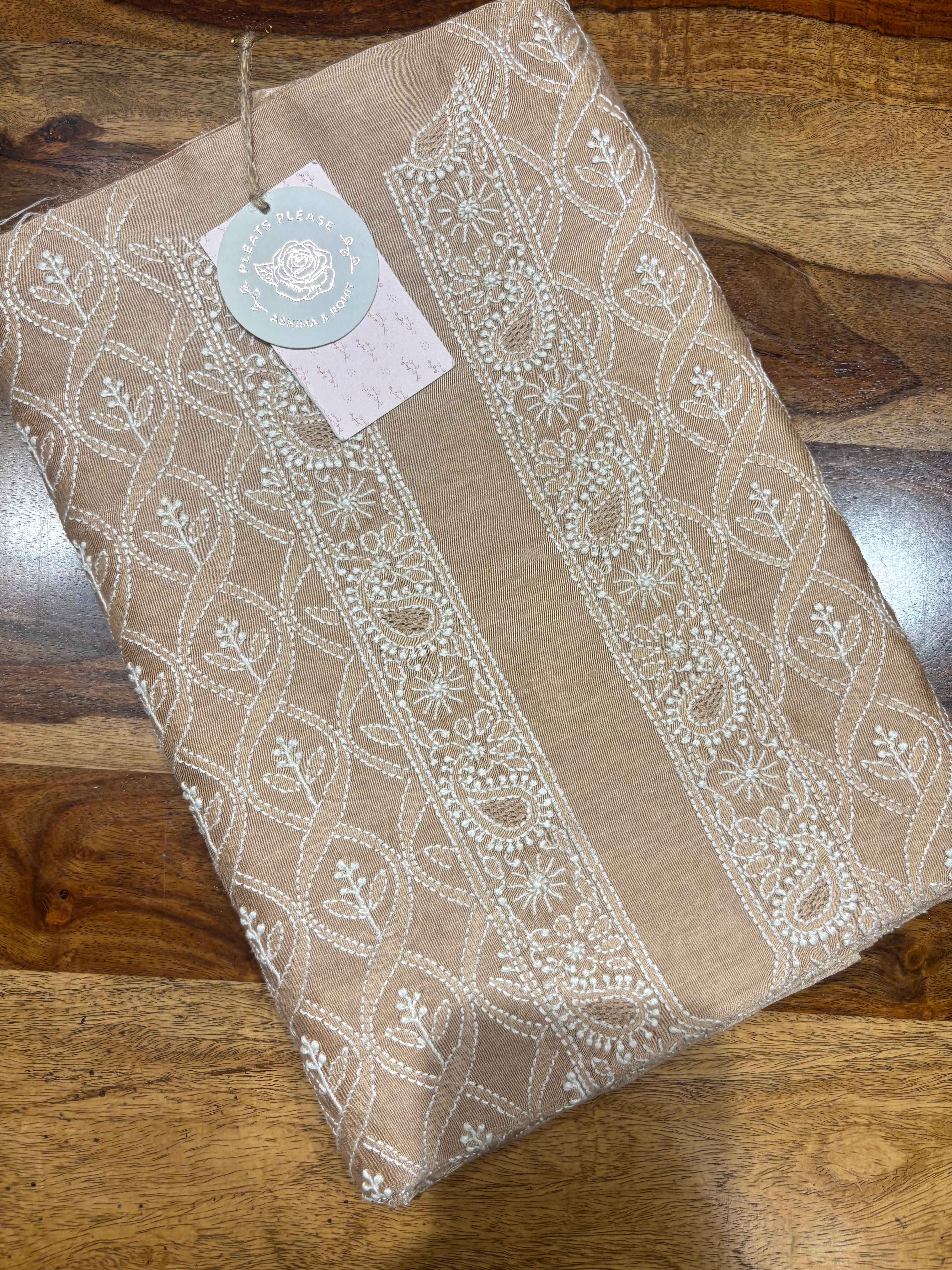 Rose Gold Chanderi Silk Men’s Kurta Fabric