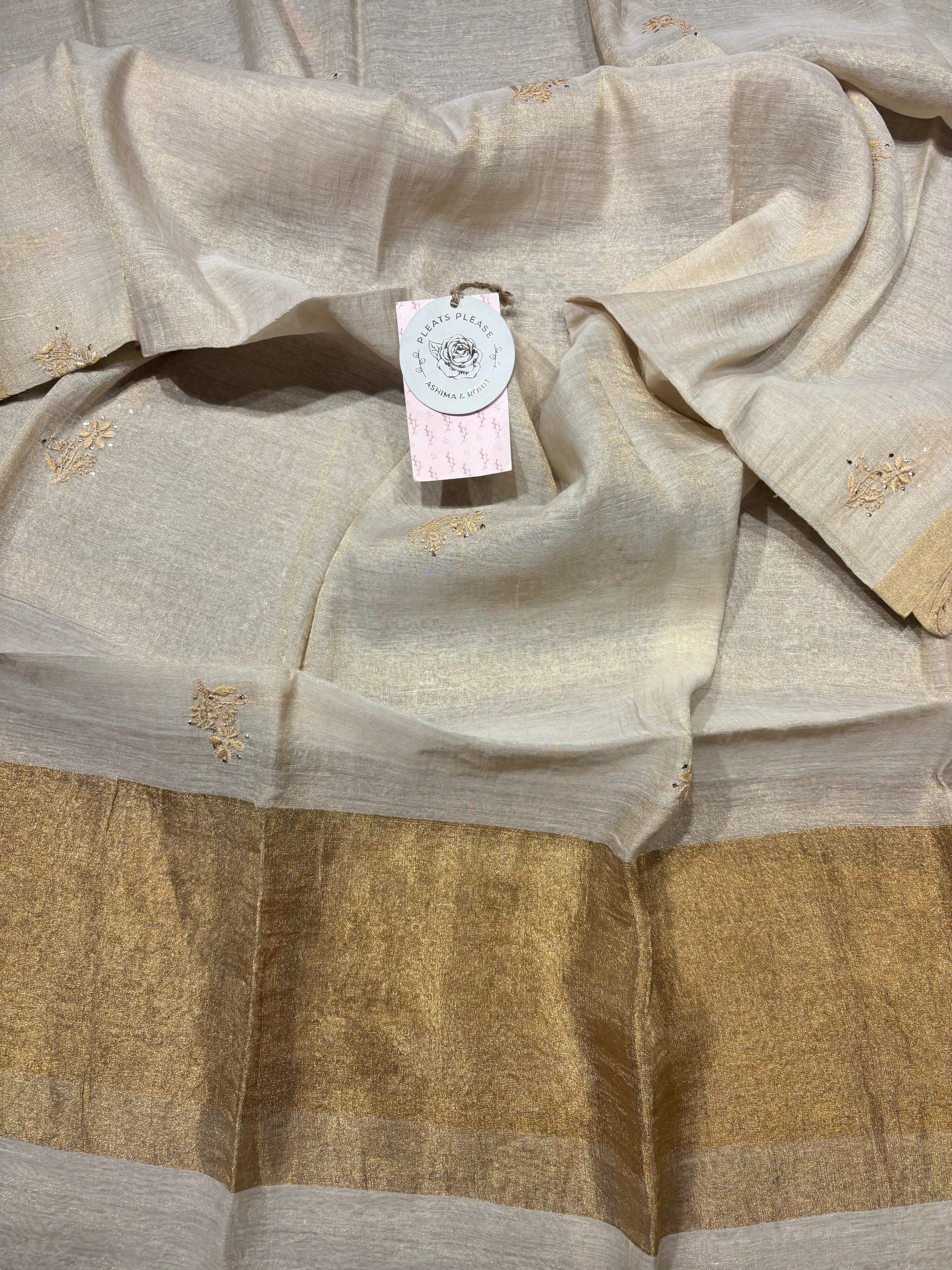 Dyeable Natural Tissue Chikankari Kurta And Dupatta Set