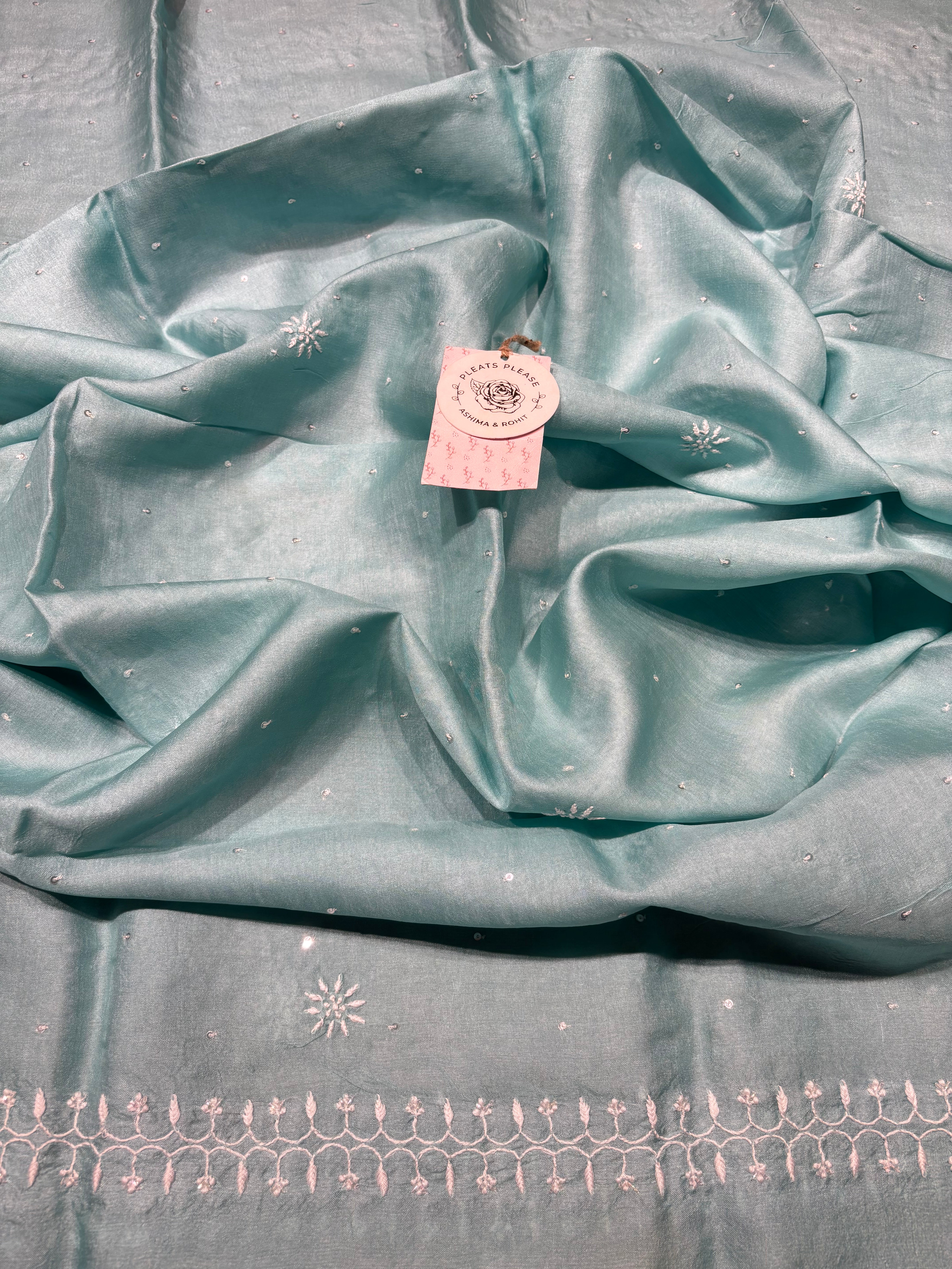 Columbia Tussar Silk Chikankari Kurta and Dupatta Set