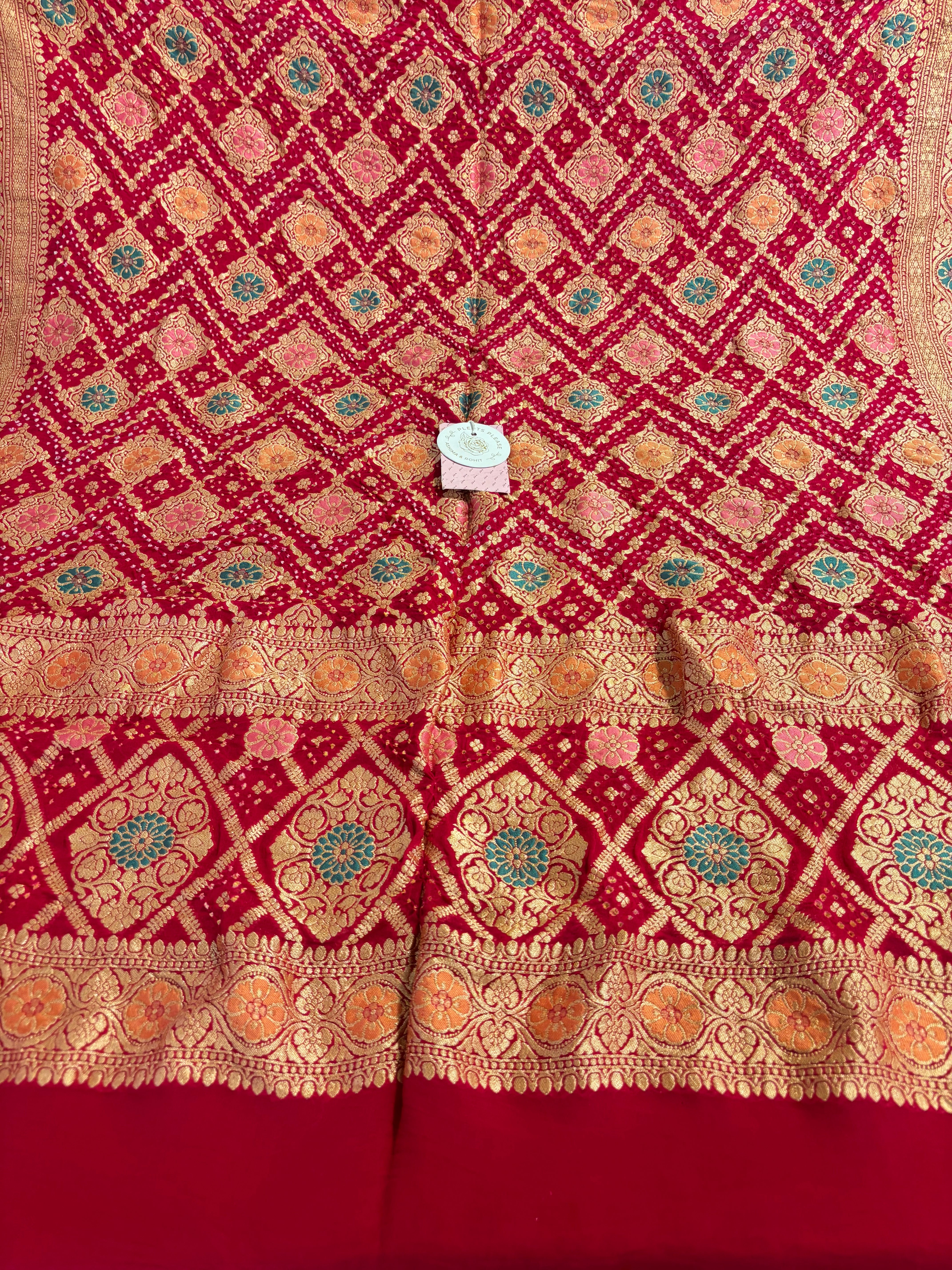 Magenta Rose Pure Khaddi Georgette Neemzari Dupatta