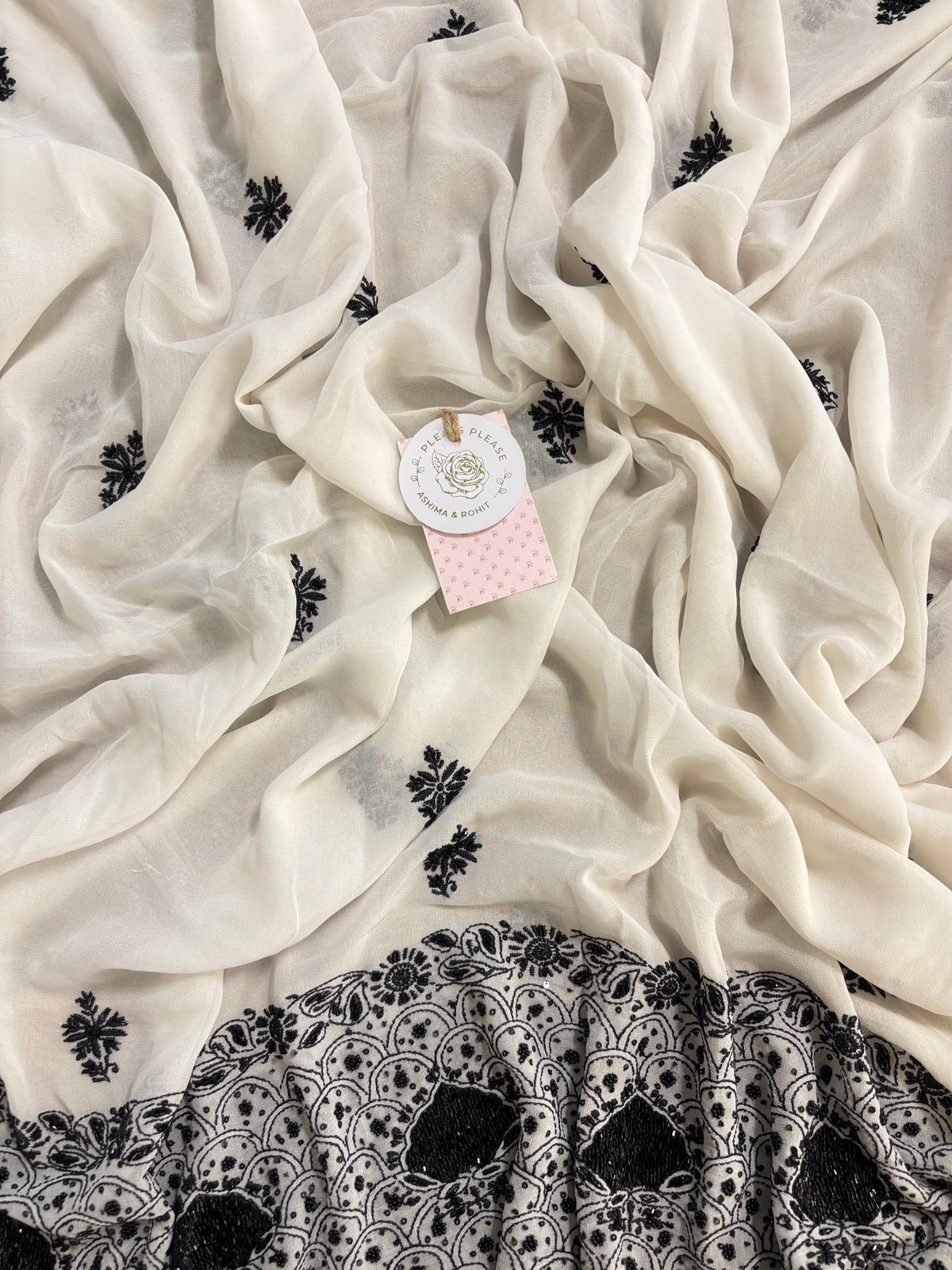 Dyeable Pure & Premium Georgette Chikankari Kurta & Dupatta