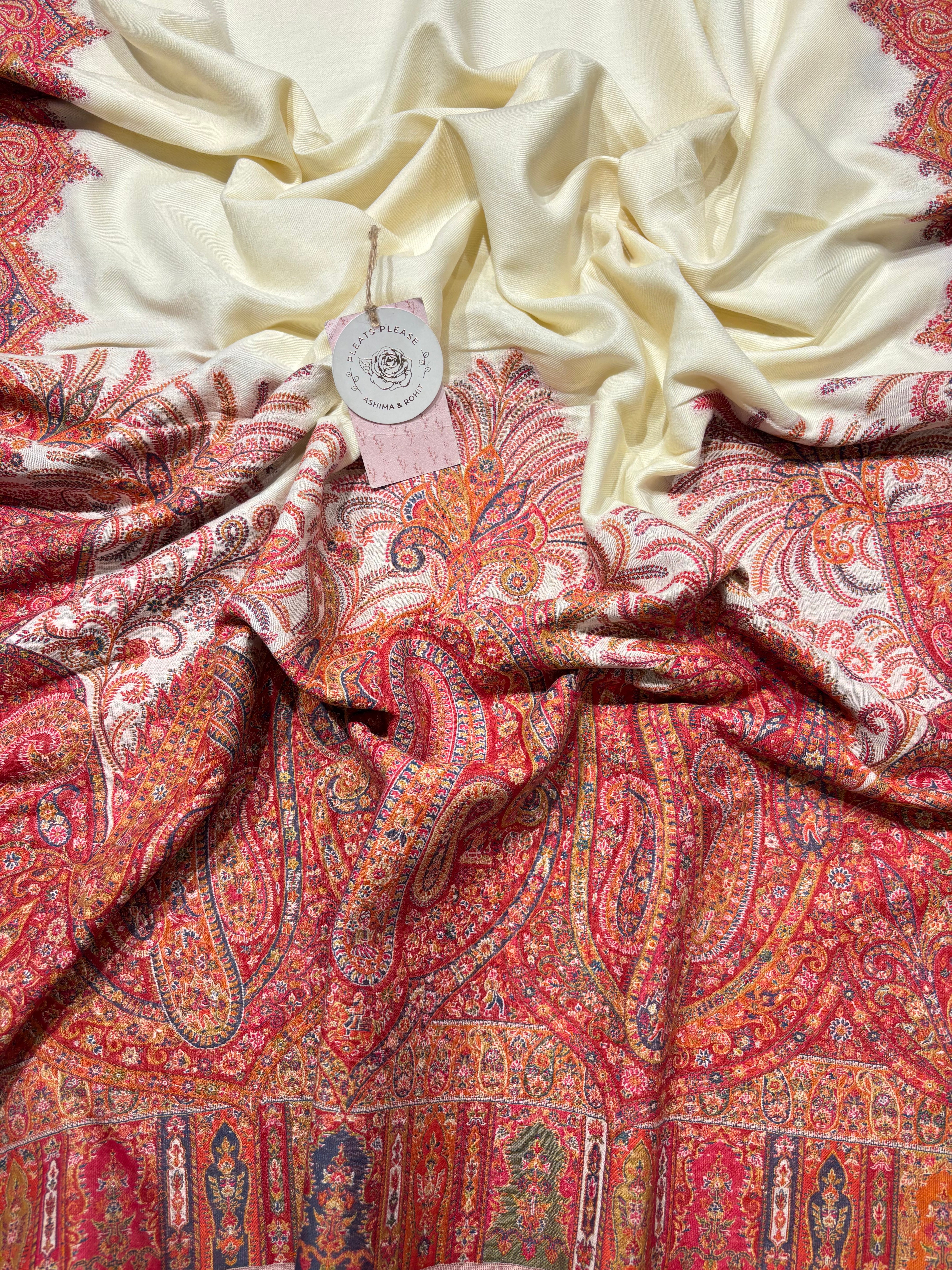 Pearl Bush Woollen Cashmere shawl