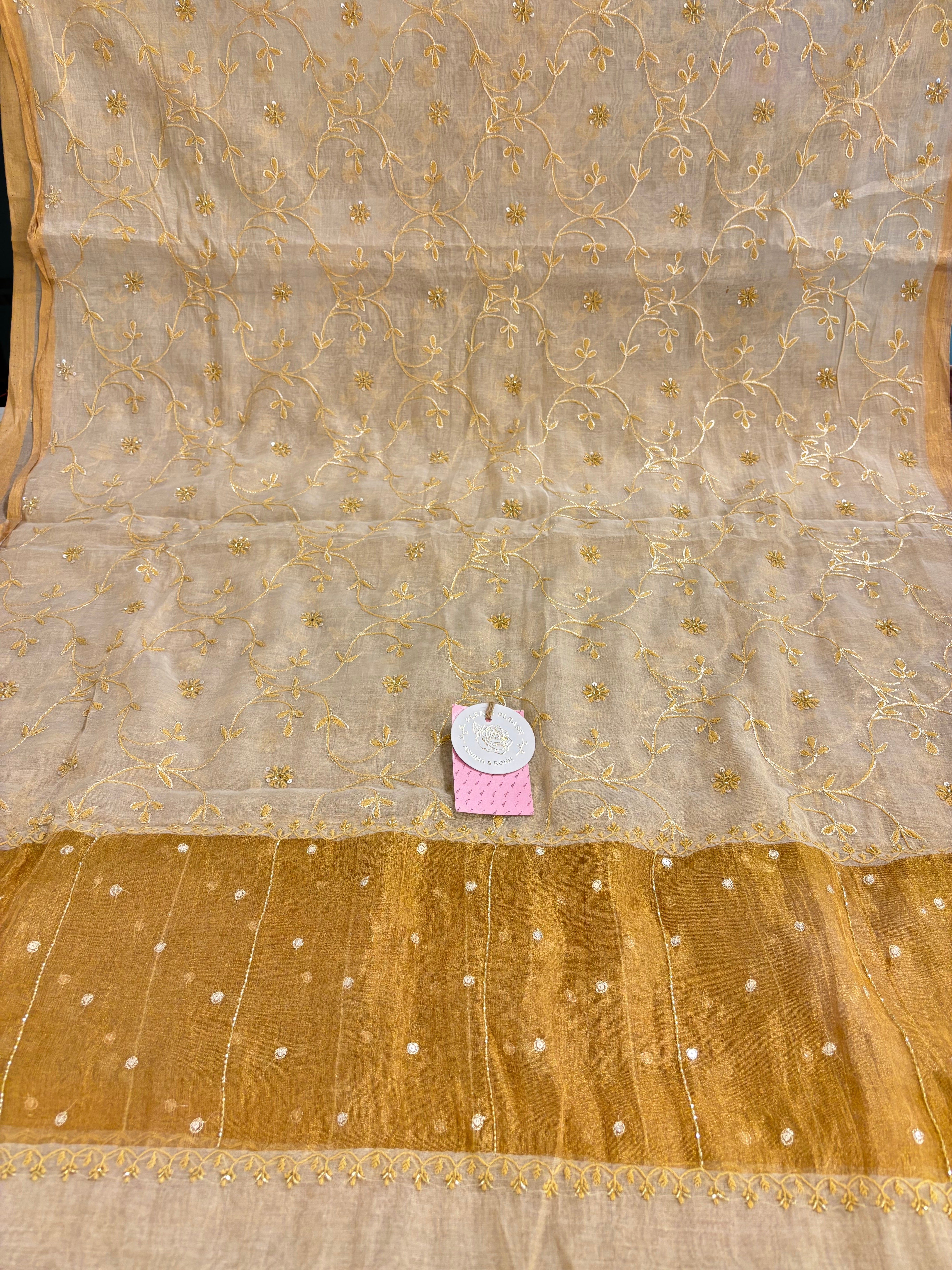 Dyeable Pure & Premium Tissue Chikankari Kurta & Dupatta