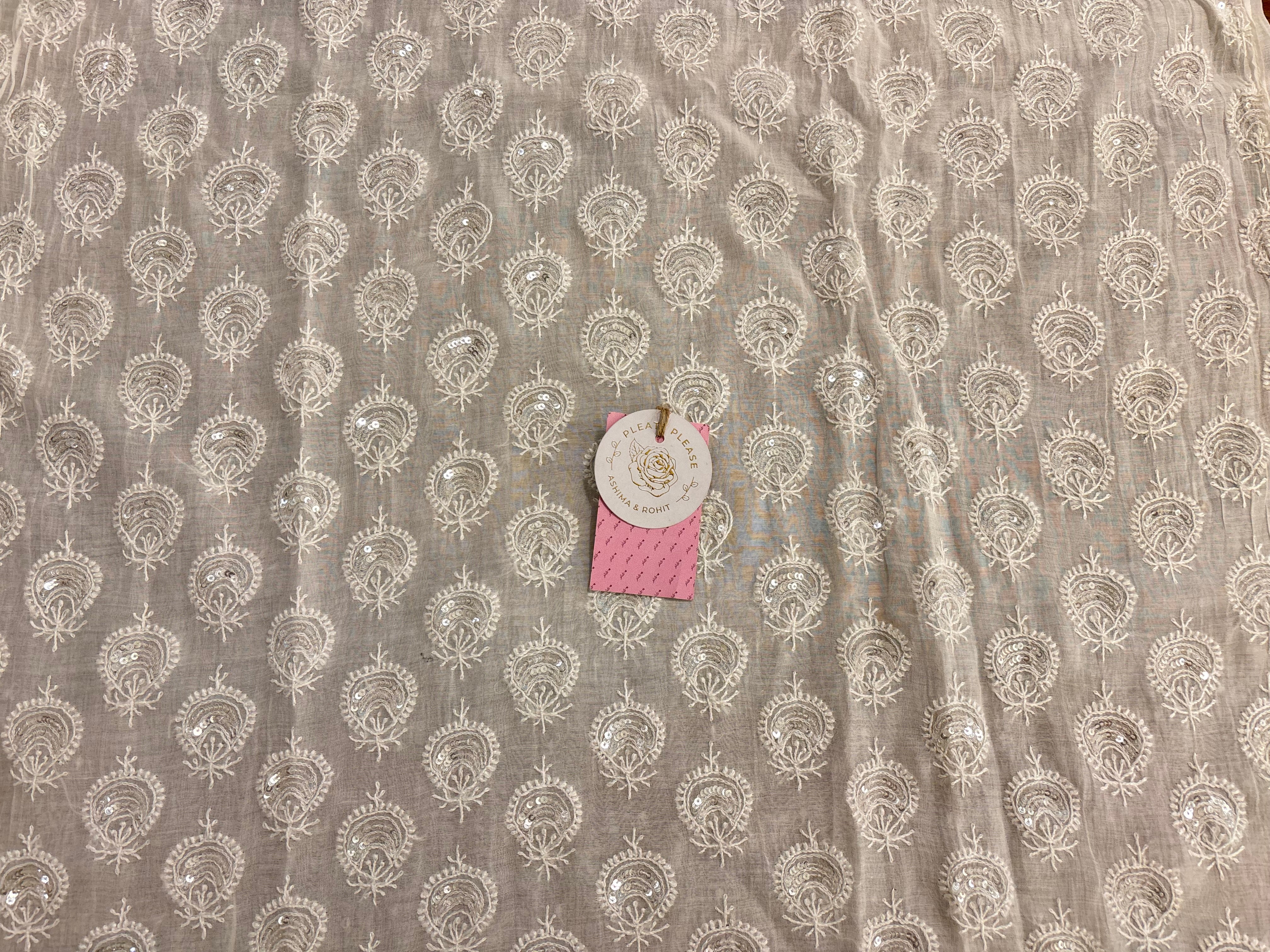 Dyeable Chanderi Chikankari Kurta & Dupatta