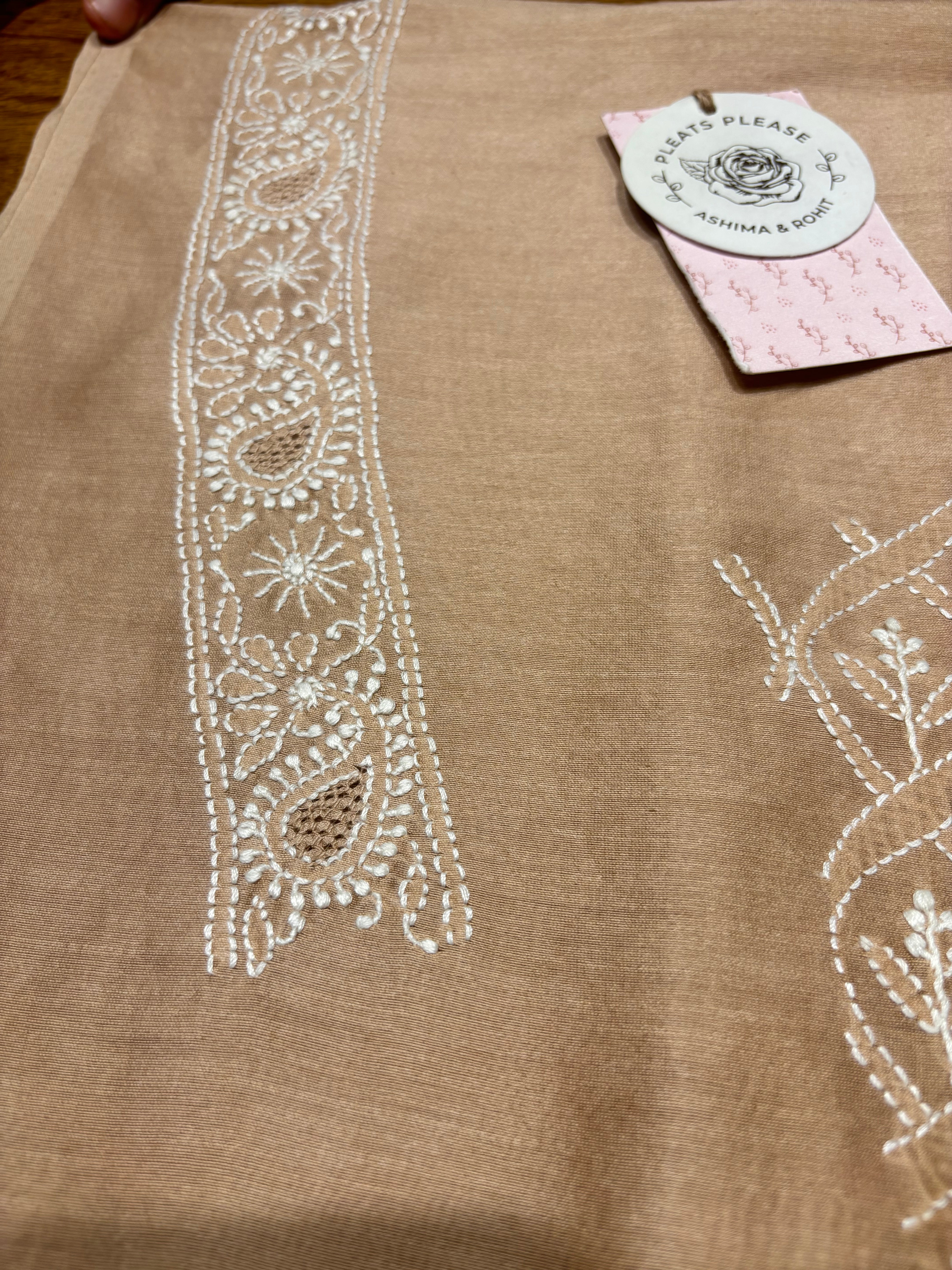 Rose Gold Chanderi Silk Men’s Kurta Fabric