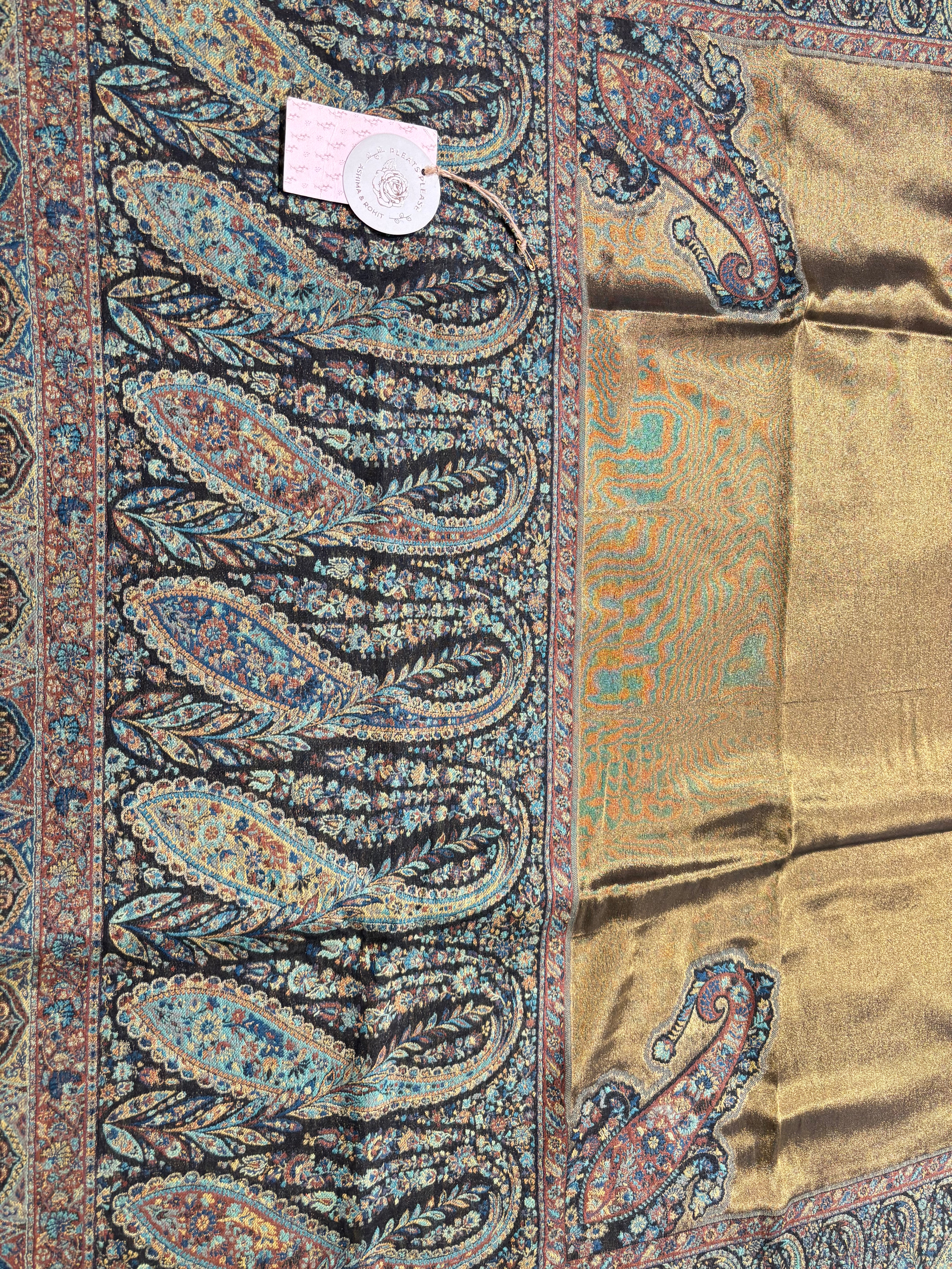 Pure and Premium Zari Tissue Woolen Cashmere Shawl